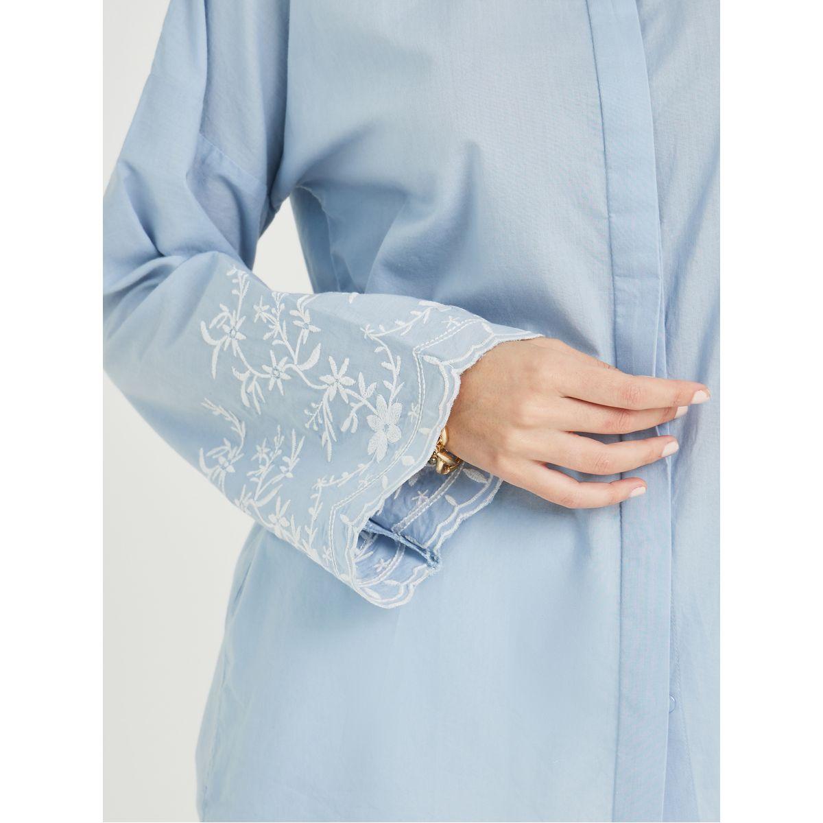 بلوزة طويلة مطرزة بزهور-women-clothing-shirtsandblouses-shirts-image-4