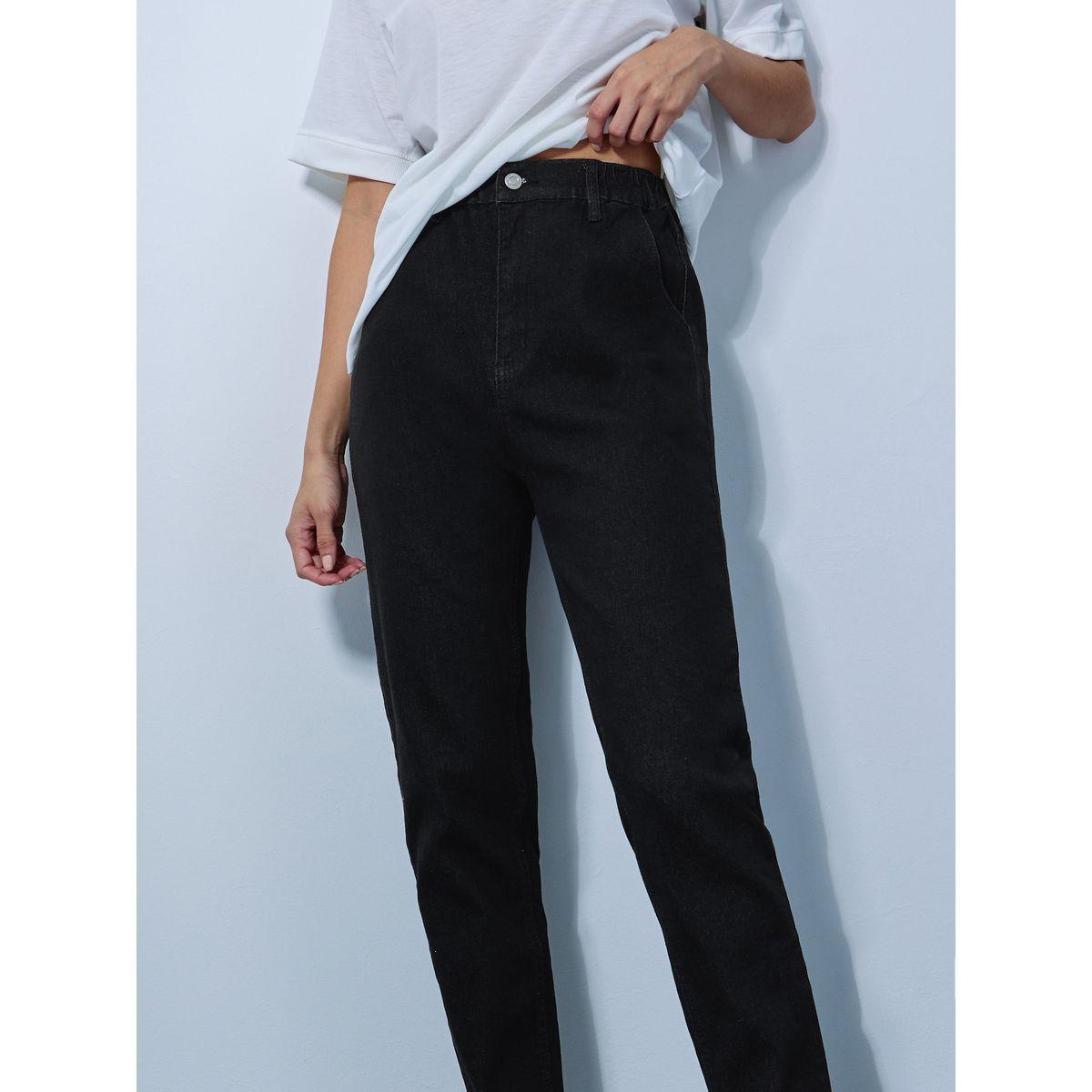 Styli High Rise Elasticated Band Mom Fit Jeans-women-clothing-bottoms-jeans-image-3
