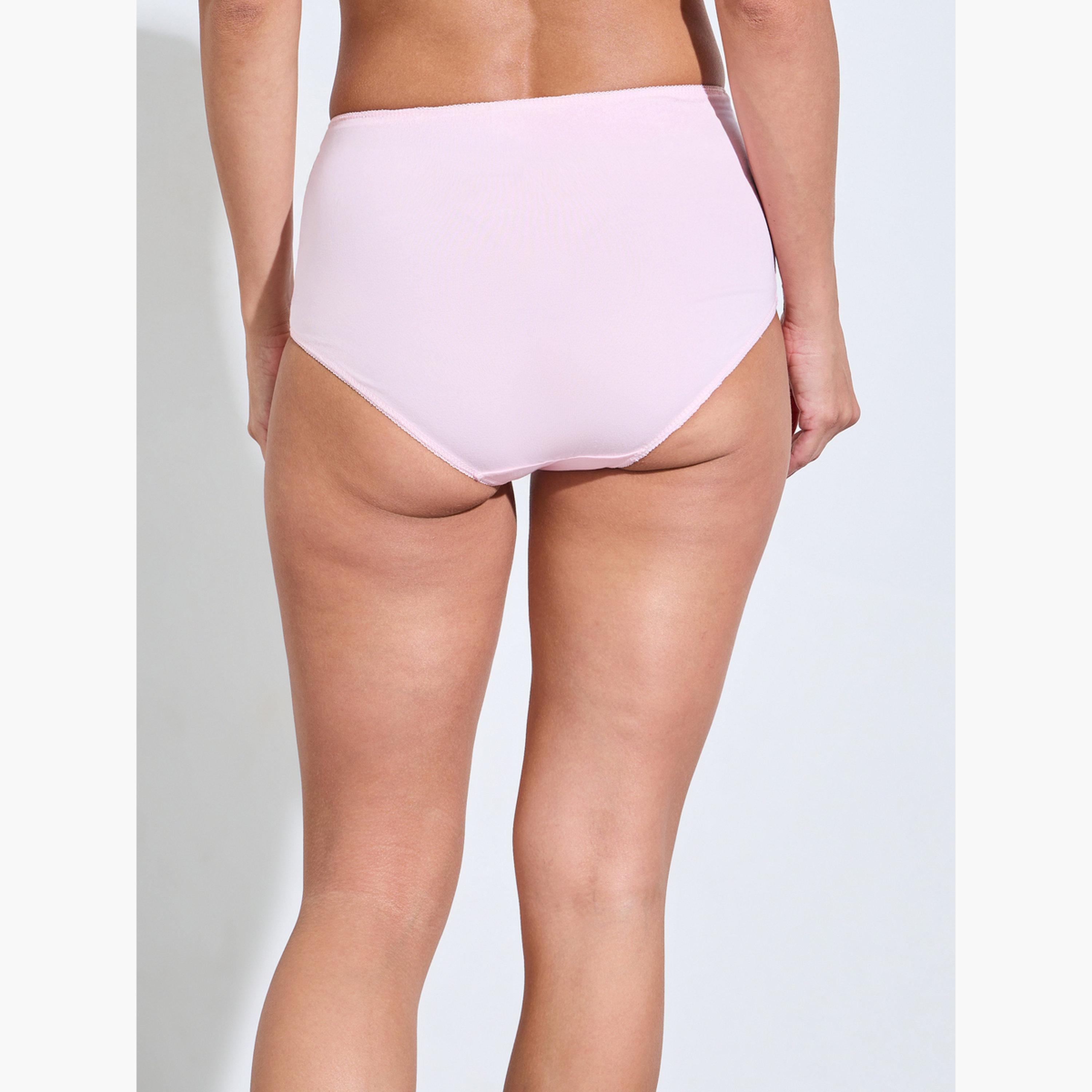 Styli Pack of 5 - Solid Cotton Blend Full Briefs-women-clothing-lingerie-panties-image-9