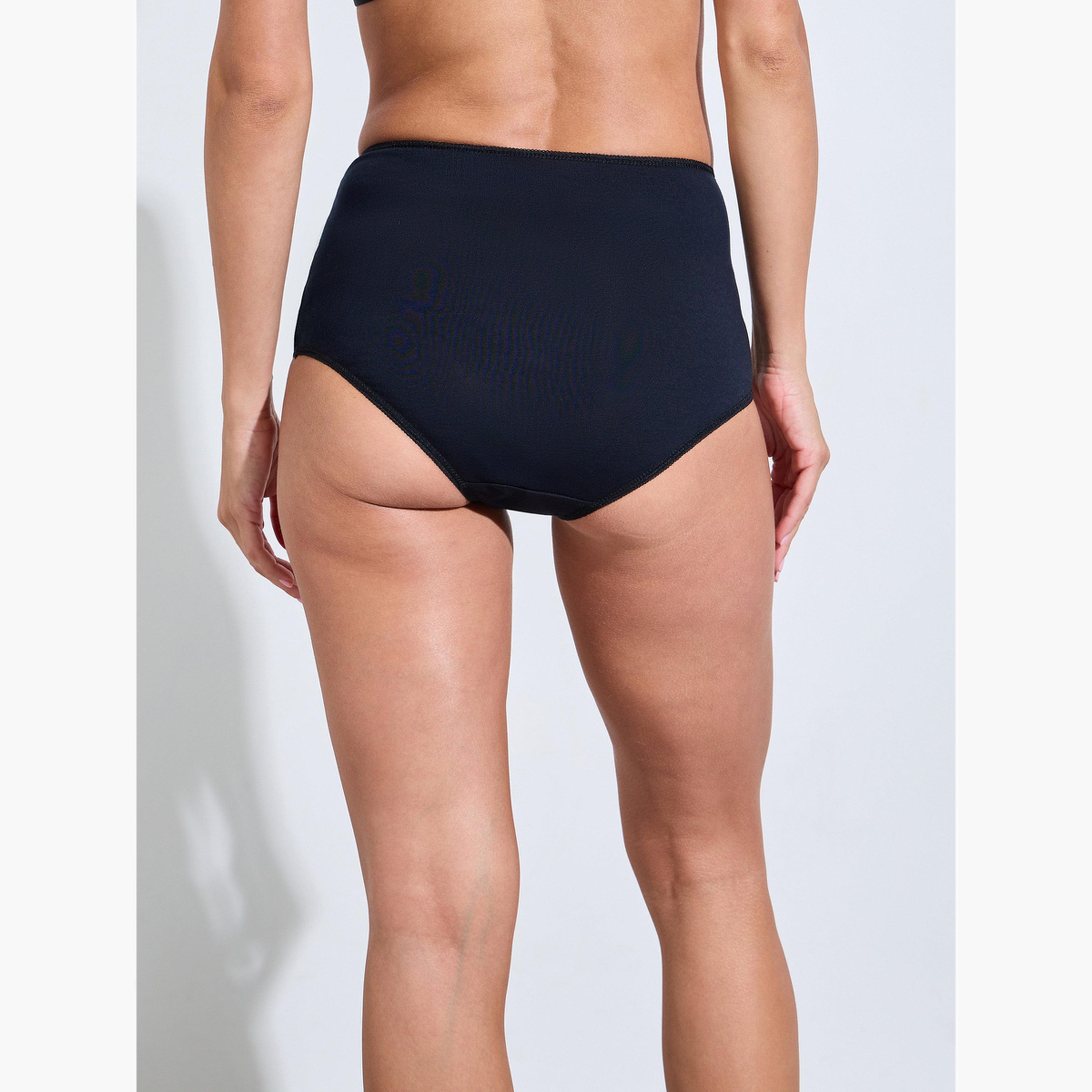 ستايلي - عبوة من 5 قطع - سراويل داخلية كاملة من مزيج القطن السادة-women-clothing-lingerie-panties-image-9