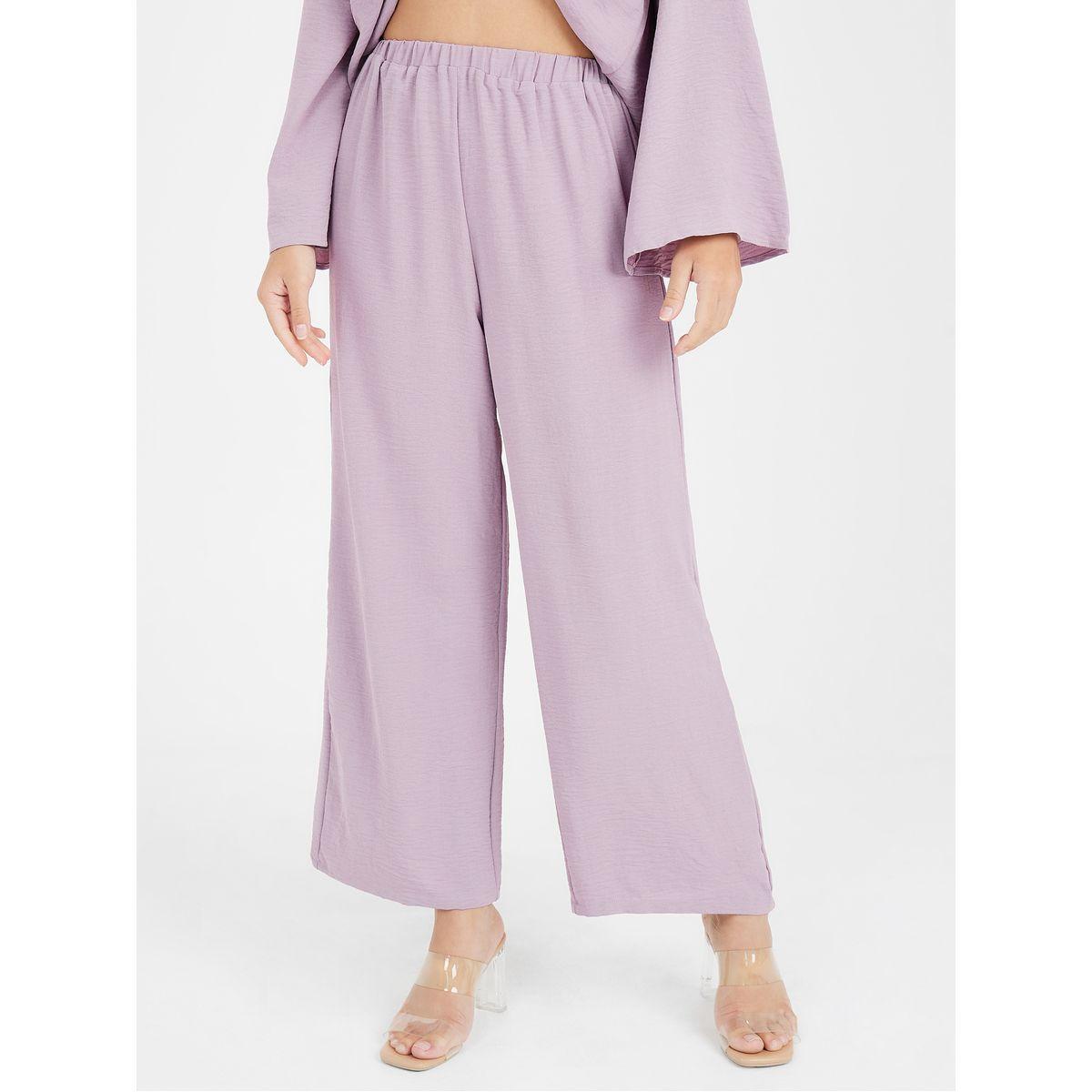 Styli Contrast Hem Longline Top & Wide Leg Trouser Modest Set-women-clothing-dresses-image-4