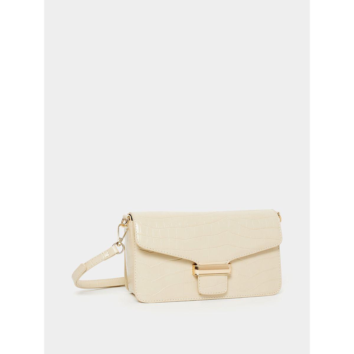 Styli Textured Flap Over Shoulder Bag-women-bagsandwallets-handbags-image-1