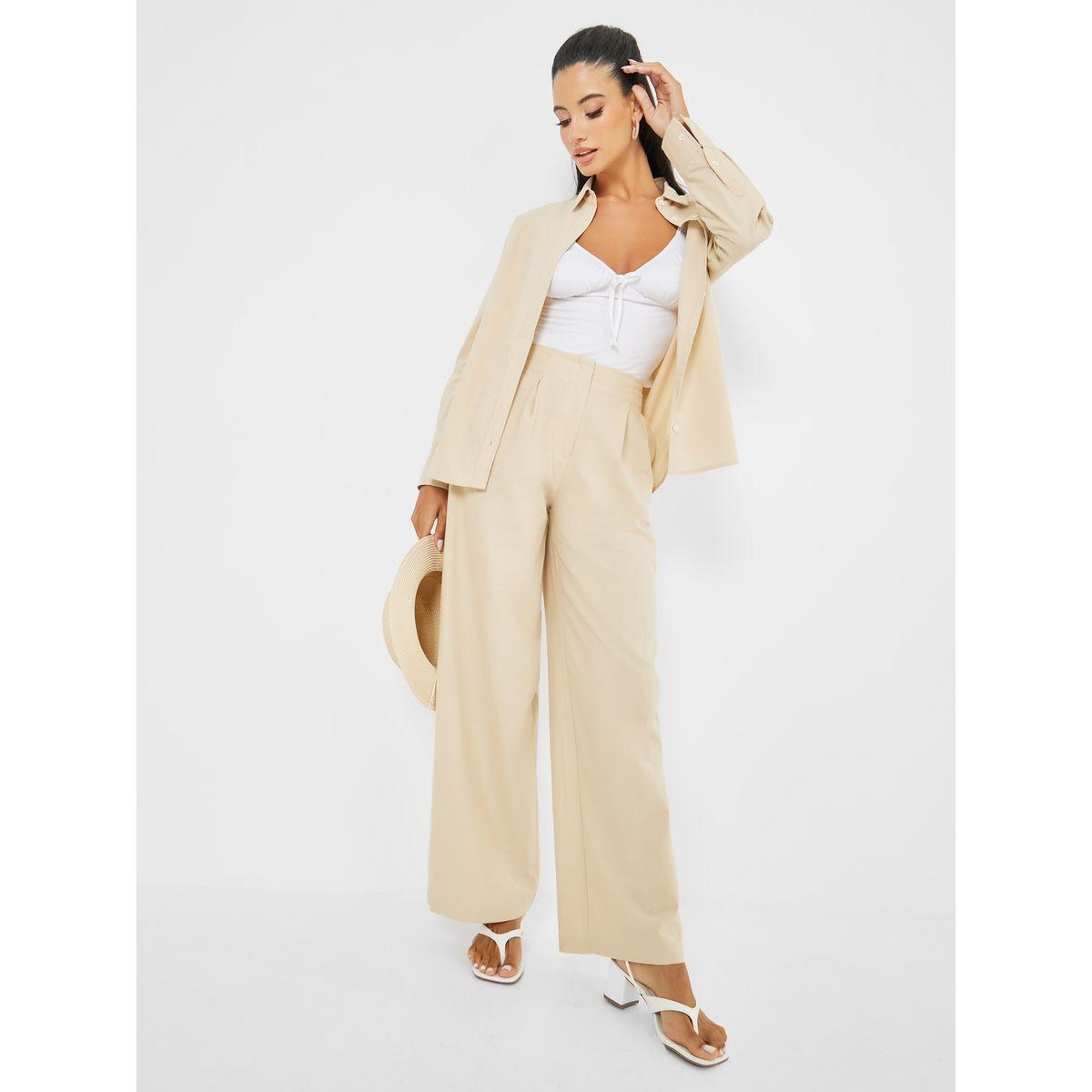 بنطال واسع الأرجل بخصر عالي-women-clothing-bottoms-trousers-image-1