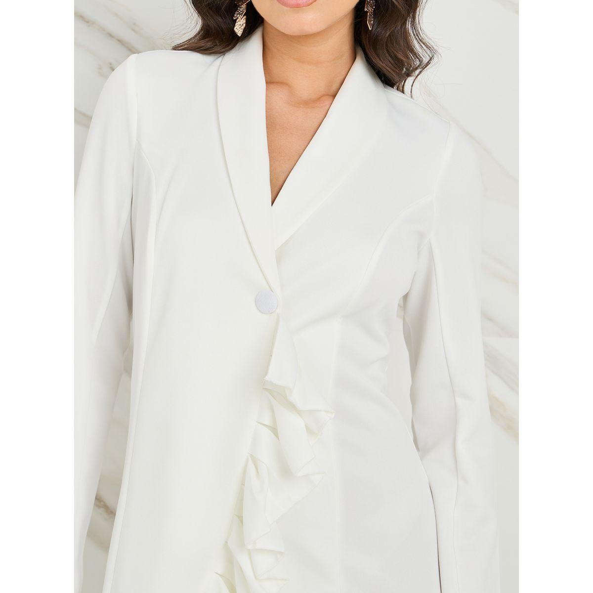 Styli Frill Edge Detail Blazer Mini Dress-women-clothing-dresses-image-4