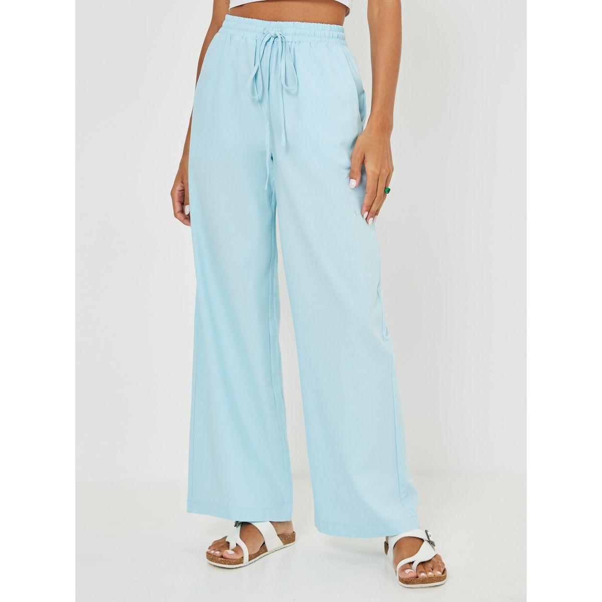 بنطال واسع الأرجل برباط خصر-women-clothing-bottoms-trousers-image-2