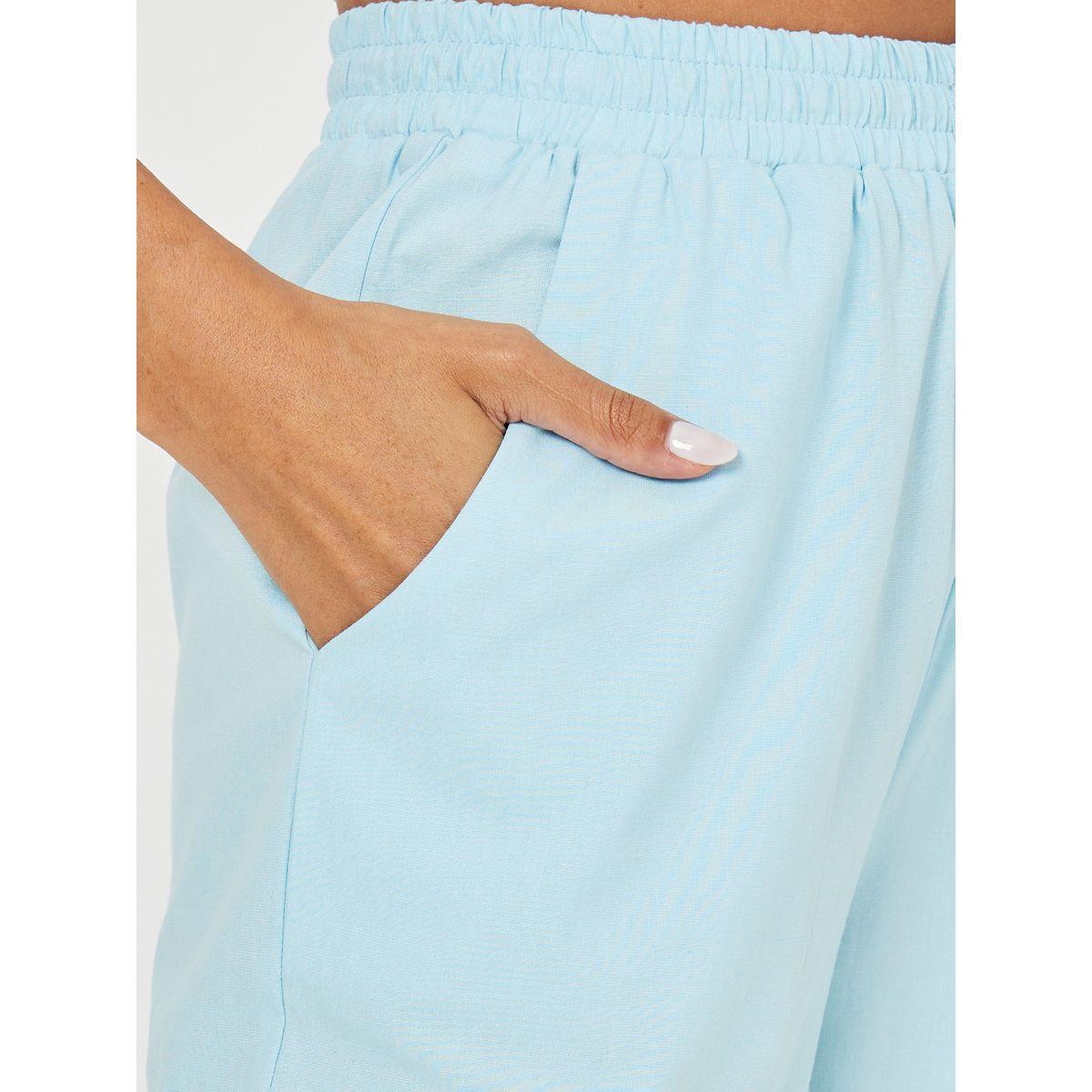 Styli High Rise Wide Leg Trouser with Drawstring-women-clothing-bottoms-trousers-image-3