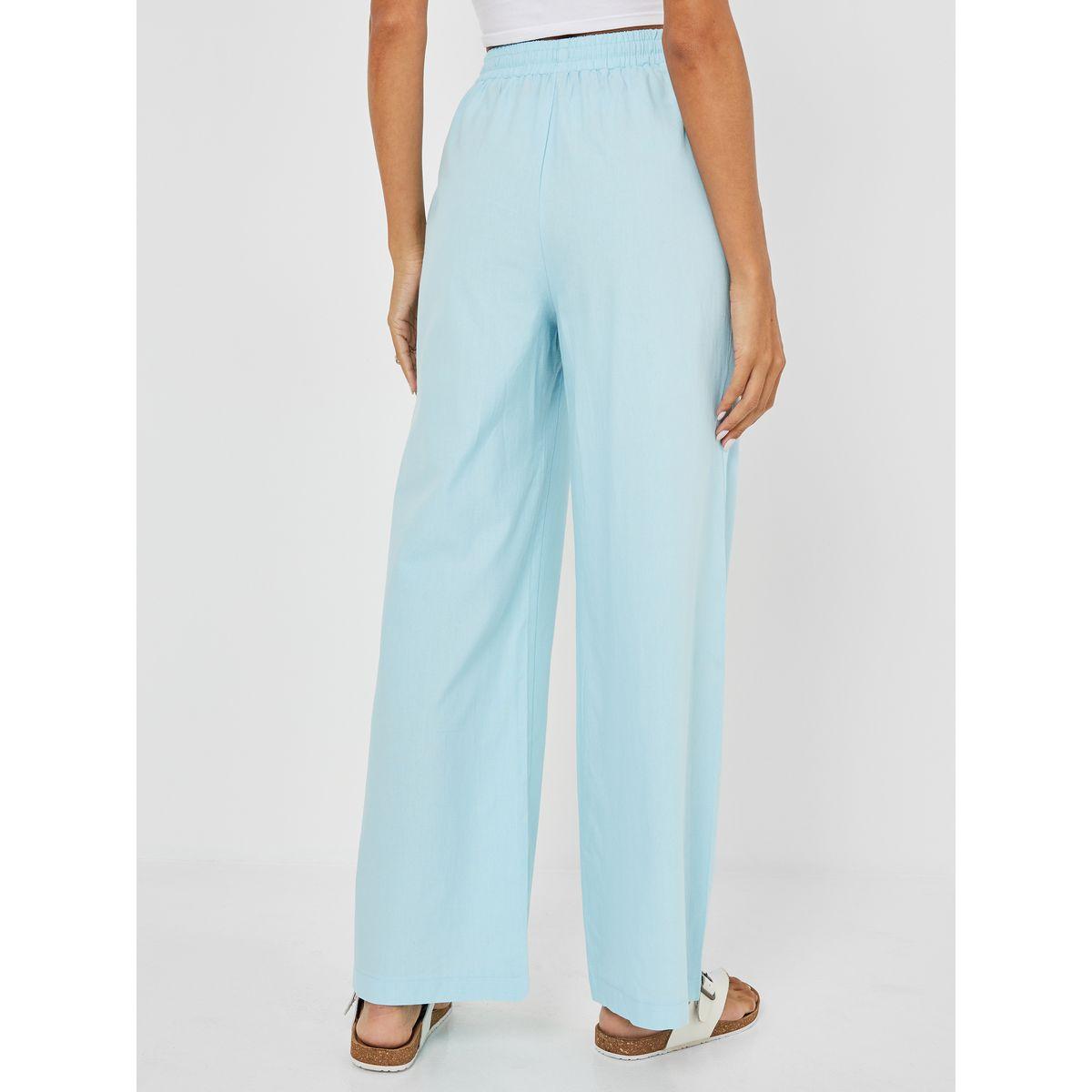 بنطال واسع الأرجل برباط خصر-women-clothing-bottoms-trousers-image-4
