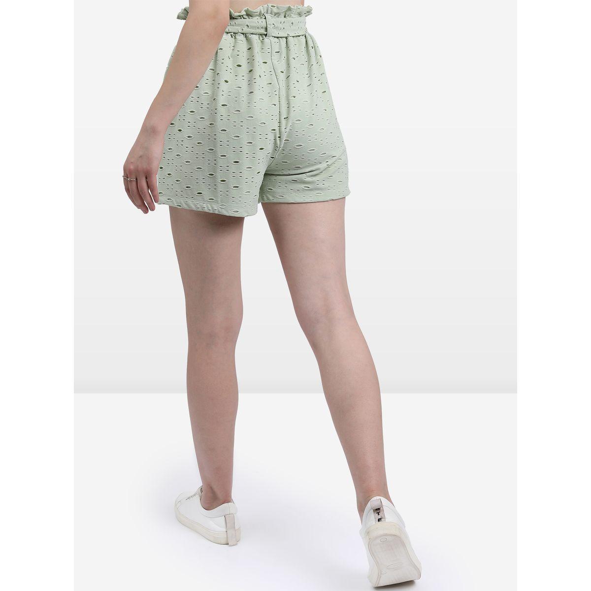Ketch X Styli Schiffli High Rise Tie Up Waist Shorts-women-clothing-bottoms-shorts-image-3