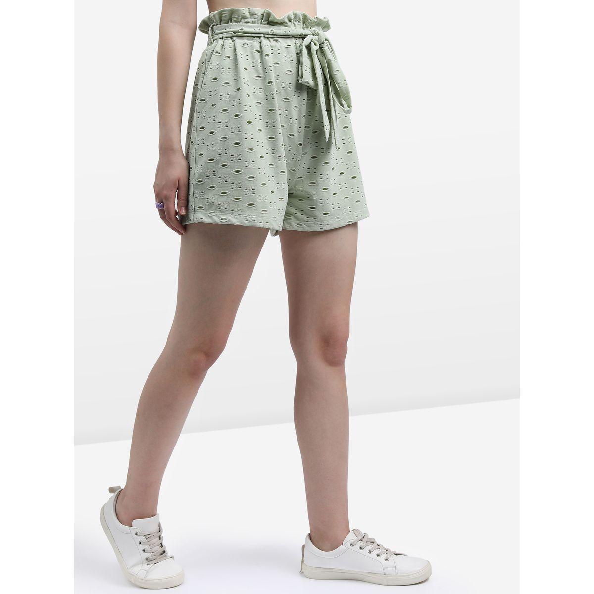 Ketch X Styli Schiffli High Rise Tie Up Waist Shorts-women-clothing-bottoms-shorts-image-6