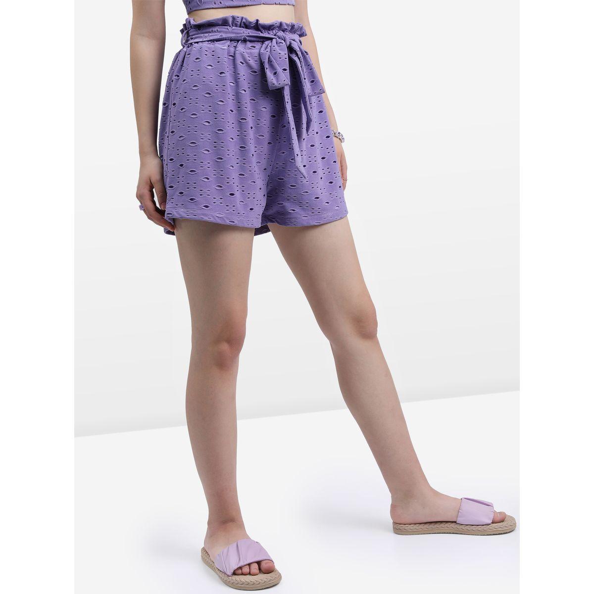 Ketch X Styli Schiffli High Rise Tie Up Waist Shorts-women-clothing-bottoms-shorts-image-6