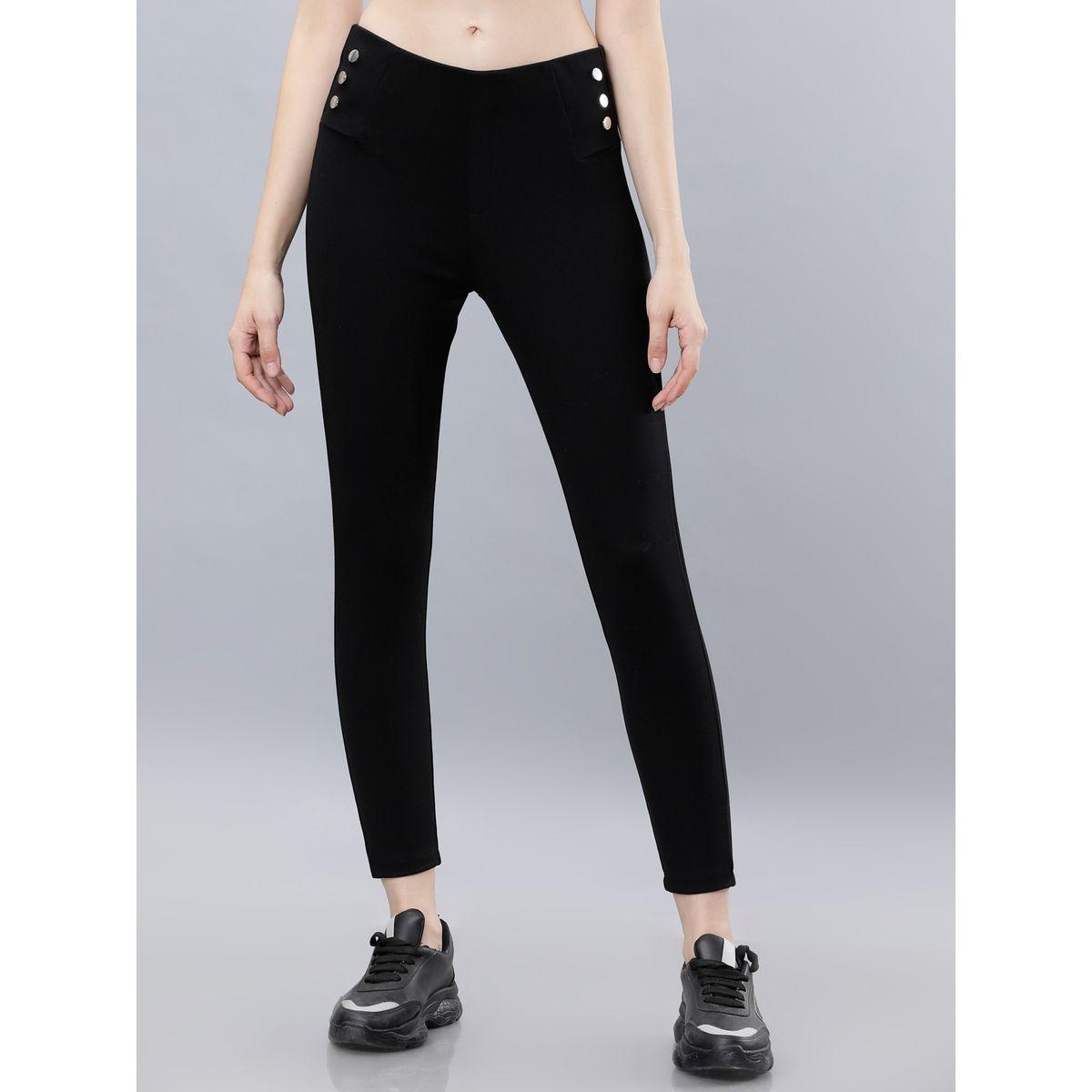 Tokyo Talkies X Styli Button Detail Slim Fit Trousers-women-clothing-bottoms-trousers-image-1
