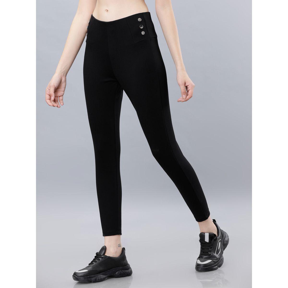Tokyo Talkies X Styli Button Detail Slim Fit Trousers-women-clothing-bottoms-trousers-image-2