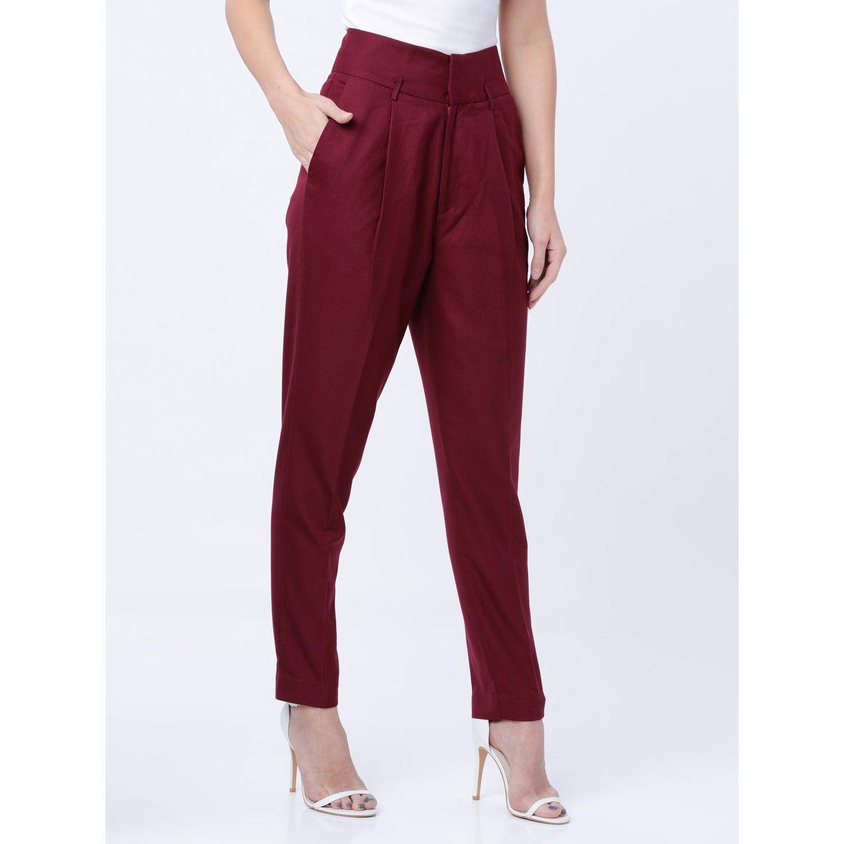بنطال سادة بقصة عادية طوكيو توكيز × ستايلي-women-clothing-bottoms-trousers-image-1