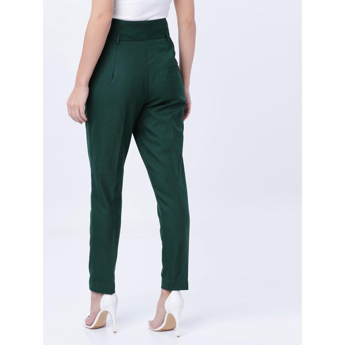 Tokyo Talkies X Styli Solid Regular Fit Peg Trousers-women-clothing-bottoms-trousers-image-3