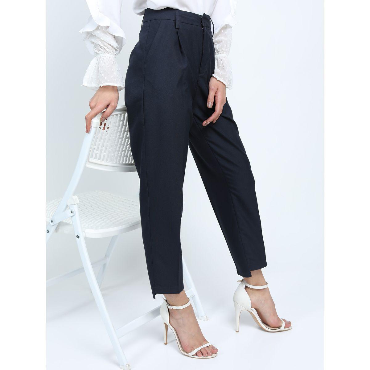 Tokyo Talkies X Styli Pleated Tapered Fit Trousers-women-clothing-bottoms-trousers-image-1