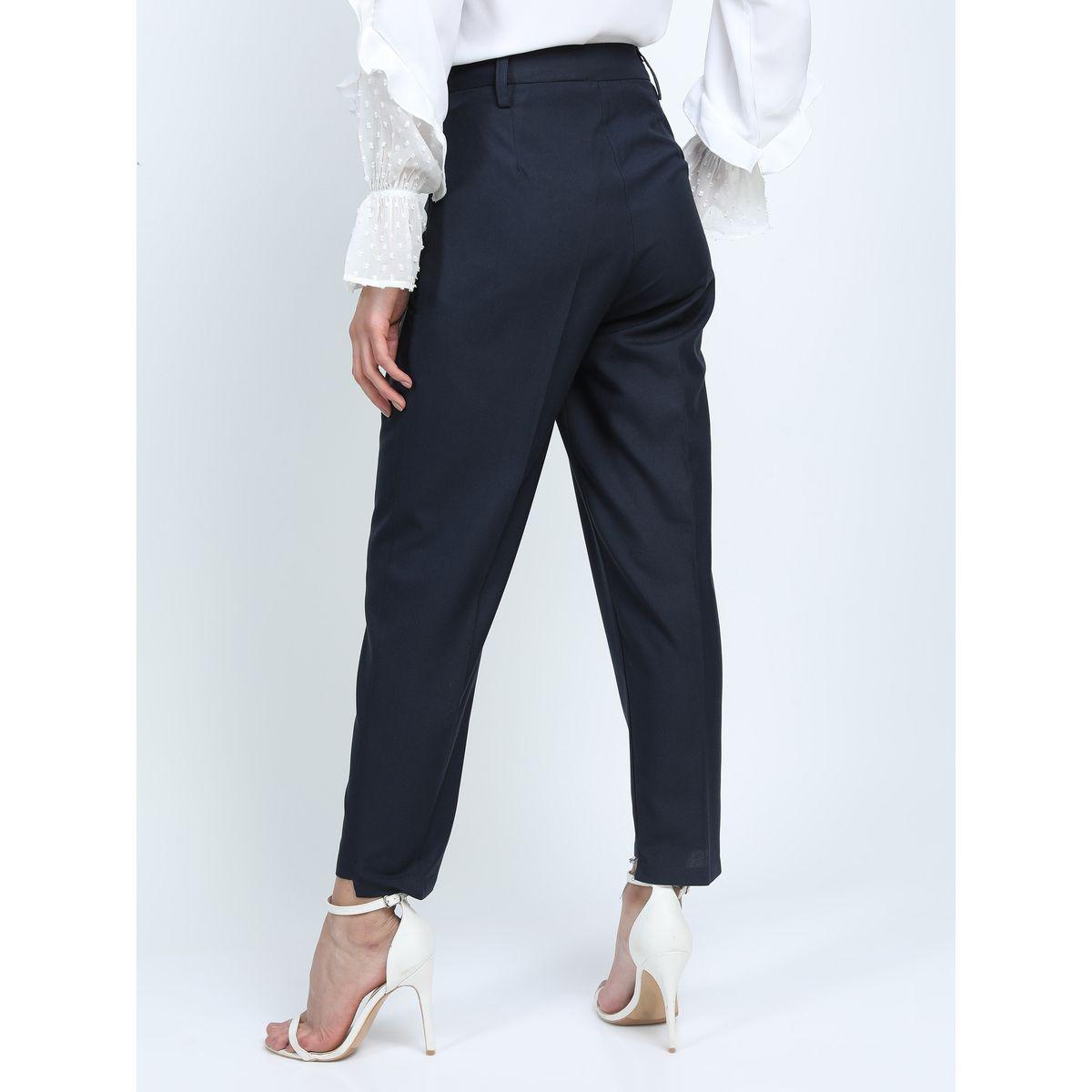 Tokyo Talkies X Styli Pleated Tapered Fit Trousers-women-clothing-bottoms-trousers-image-3