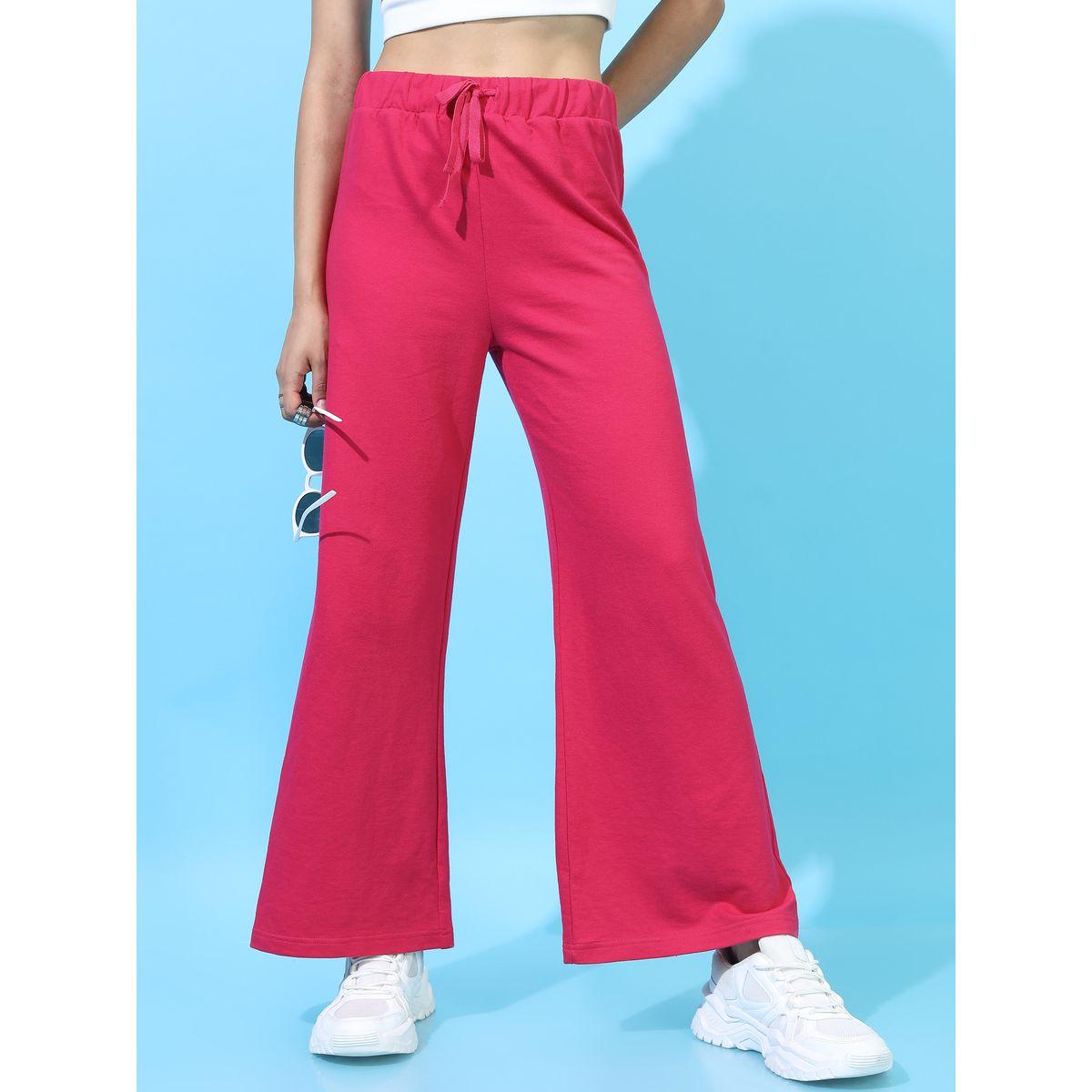 Tokyo Talkies X Styli Solid Flared Trouser with Drawstring-women-clothing-bottoms-trousers-image-1
