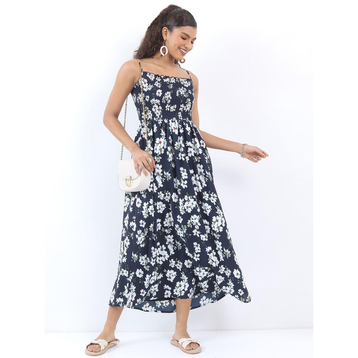 Ketch X Styli Floral Print Square Neck A-Line Maxi Dress-women-clothing-dresses-image-1