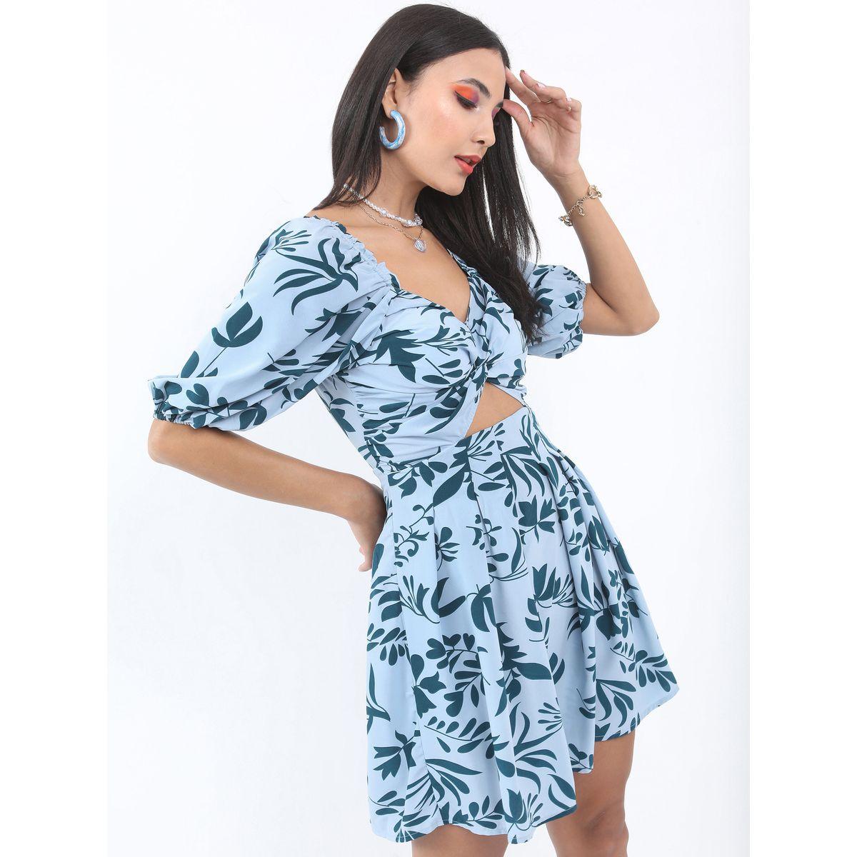 فستان سكاتر قصير مزين بفتحة كيتش × ستايلي-women-clothing-dresses-image-6