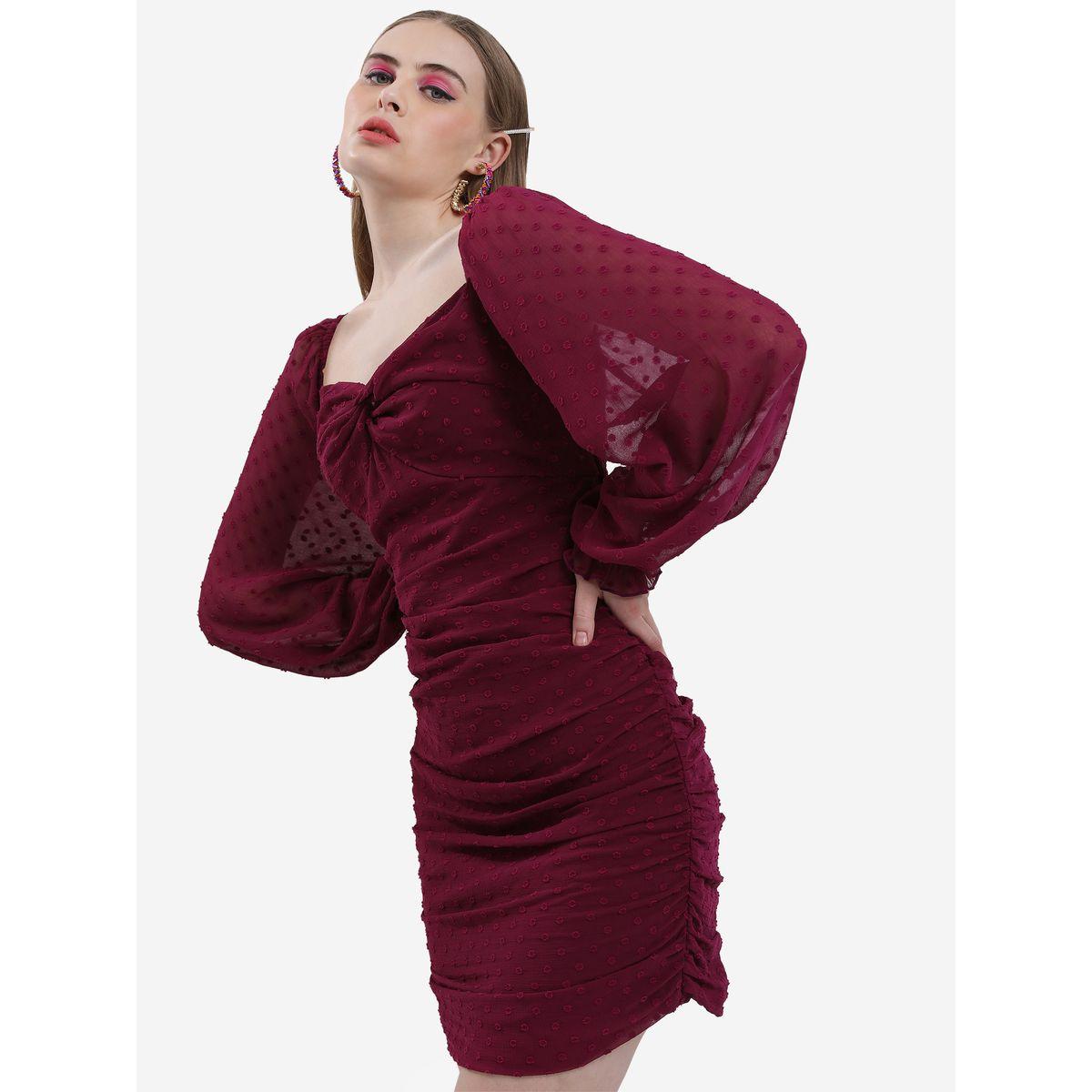 فستان قصير باكمام بالون كيتش × ستايلي-women-clothing-dresses-image-1