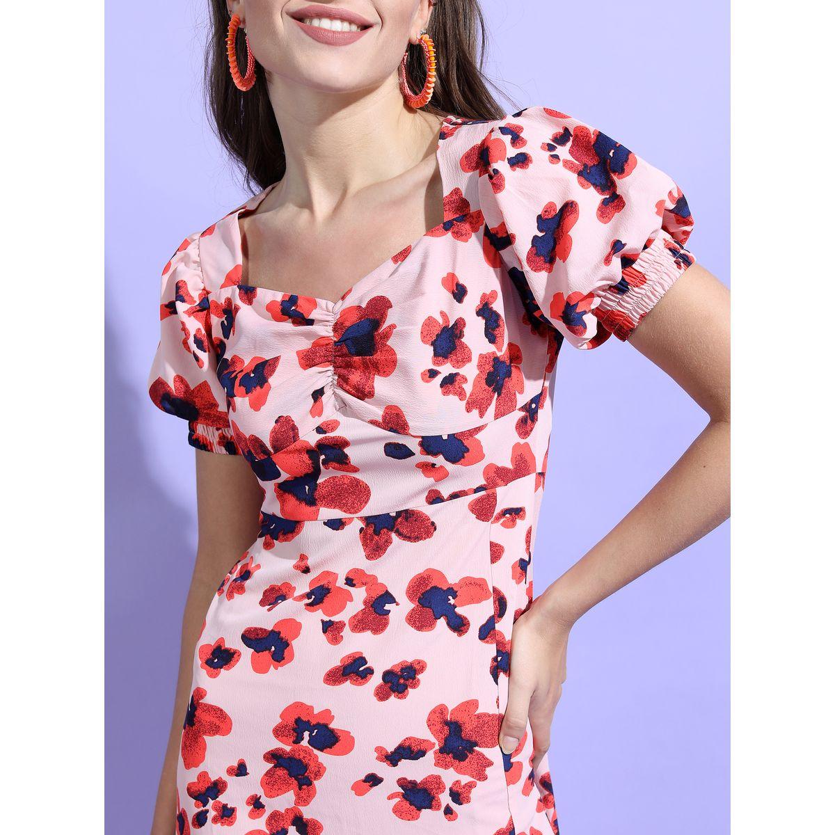 فستان ميدي بياقة شكل قلب طوكيو توكيز × ستايلي-women-clothing-dresses-image-4