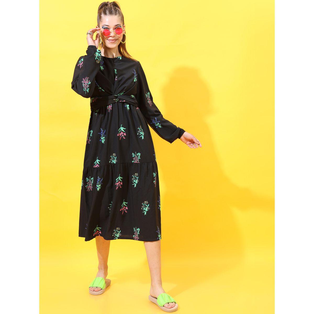 Tokyo Talkies X Styli Floral Print Tiered Midi Dress-women-clothing-dresses-image-2
