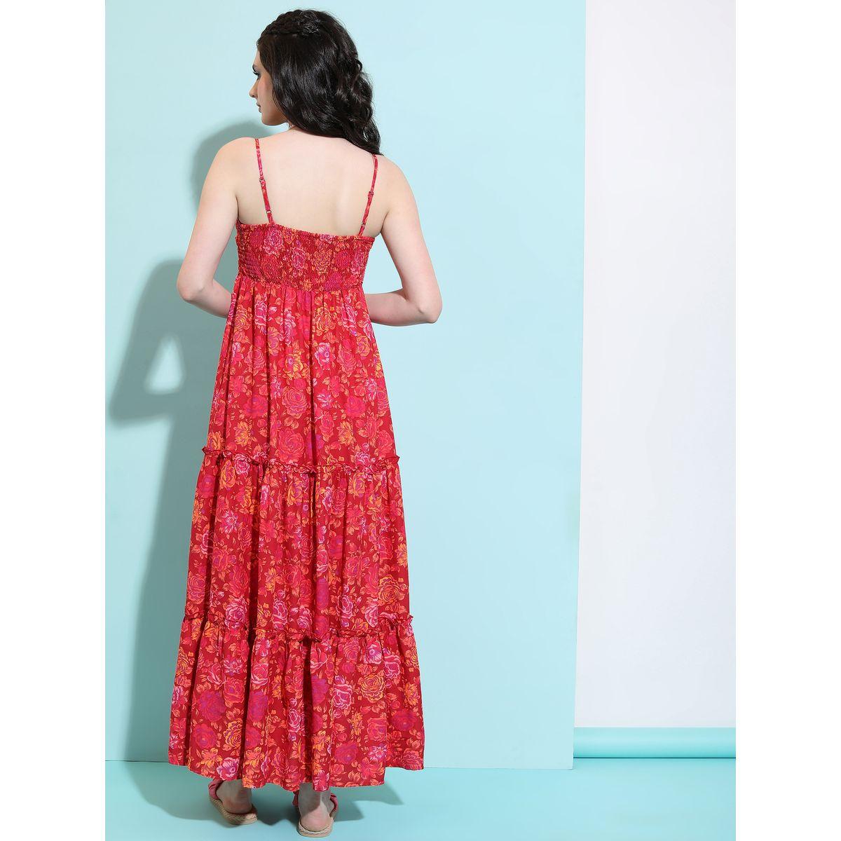 Tokyo Talkies X Styli Floral Print Strappy Tiered Maxi Dress-women-clothing-dresses-image-3