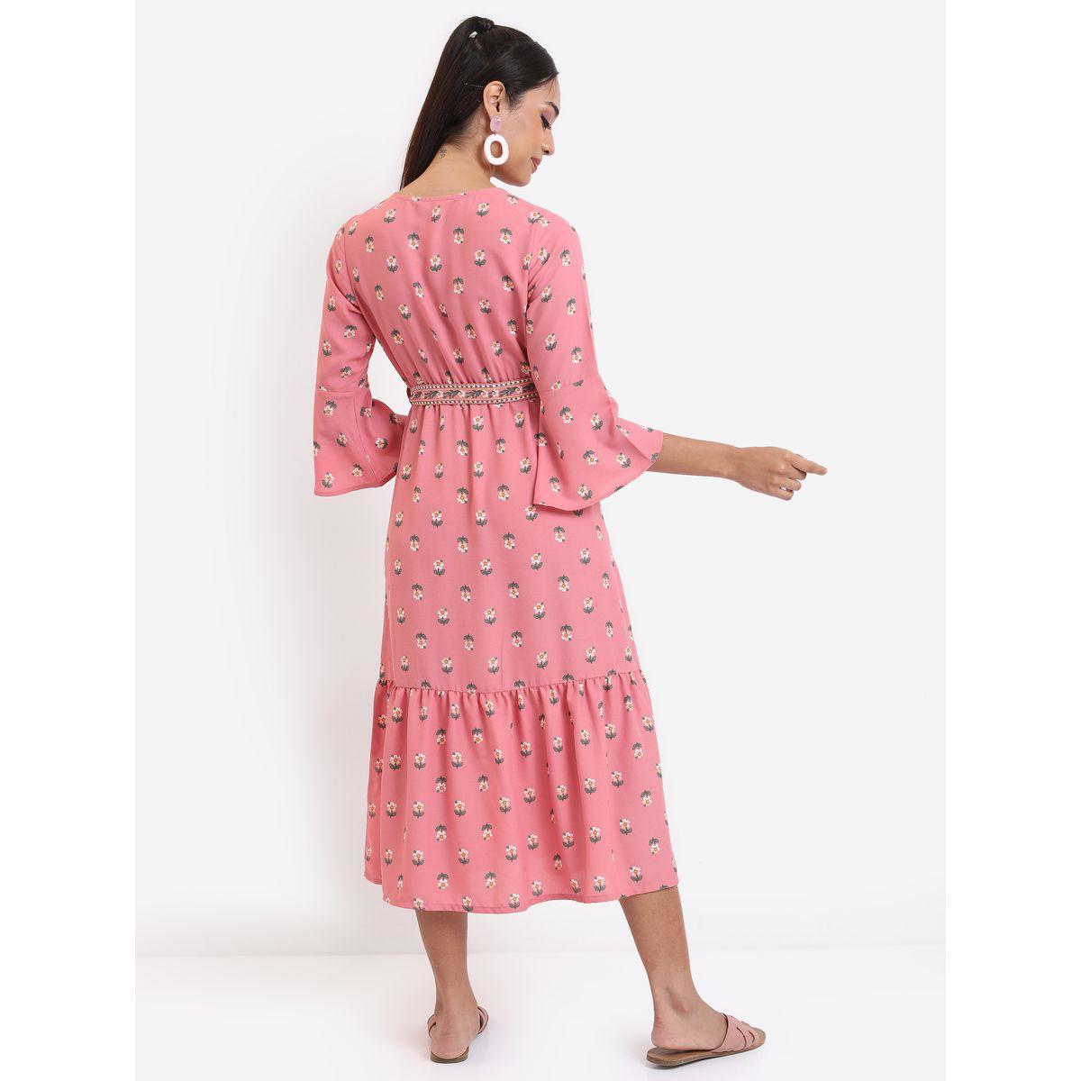 فستان ميدي مطبع بزهور فيشود × ستايلي-women-clothing-dresses-image-3