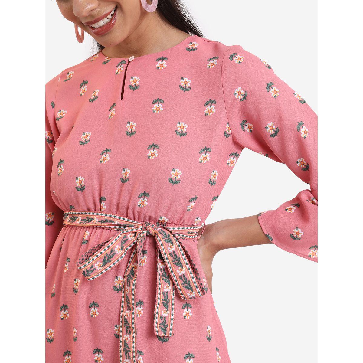 فستان ميدي مطبع بزهور فيشود × ستايلي-women-clothing-dresses-image-4