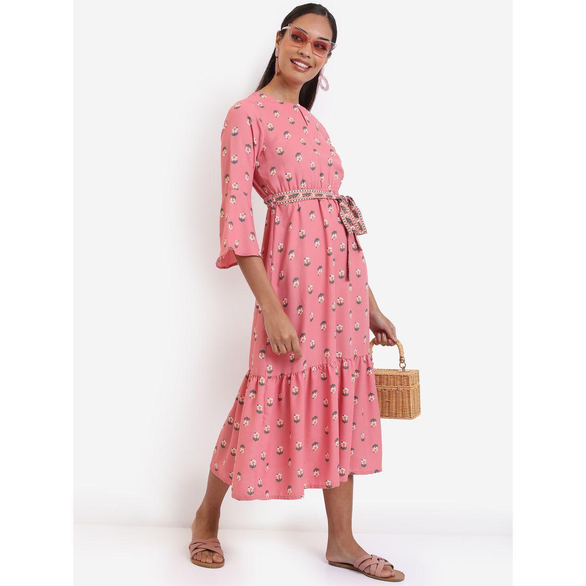 فستان ميدي مطبع بزهور فيشود × ستايلي-women-clothing-dresses-image-5
