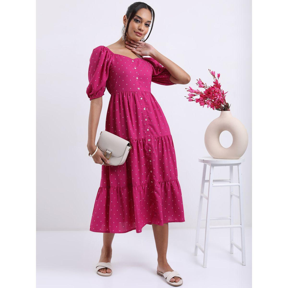 Vishudh X Styli Polka Dot Print Sweetheart Neck Tiered Midi Dress-women-clothing-dresses-image-1
