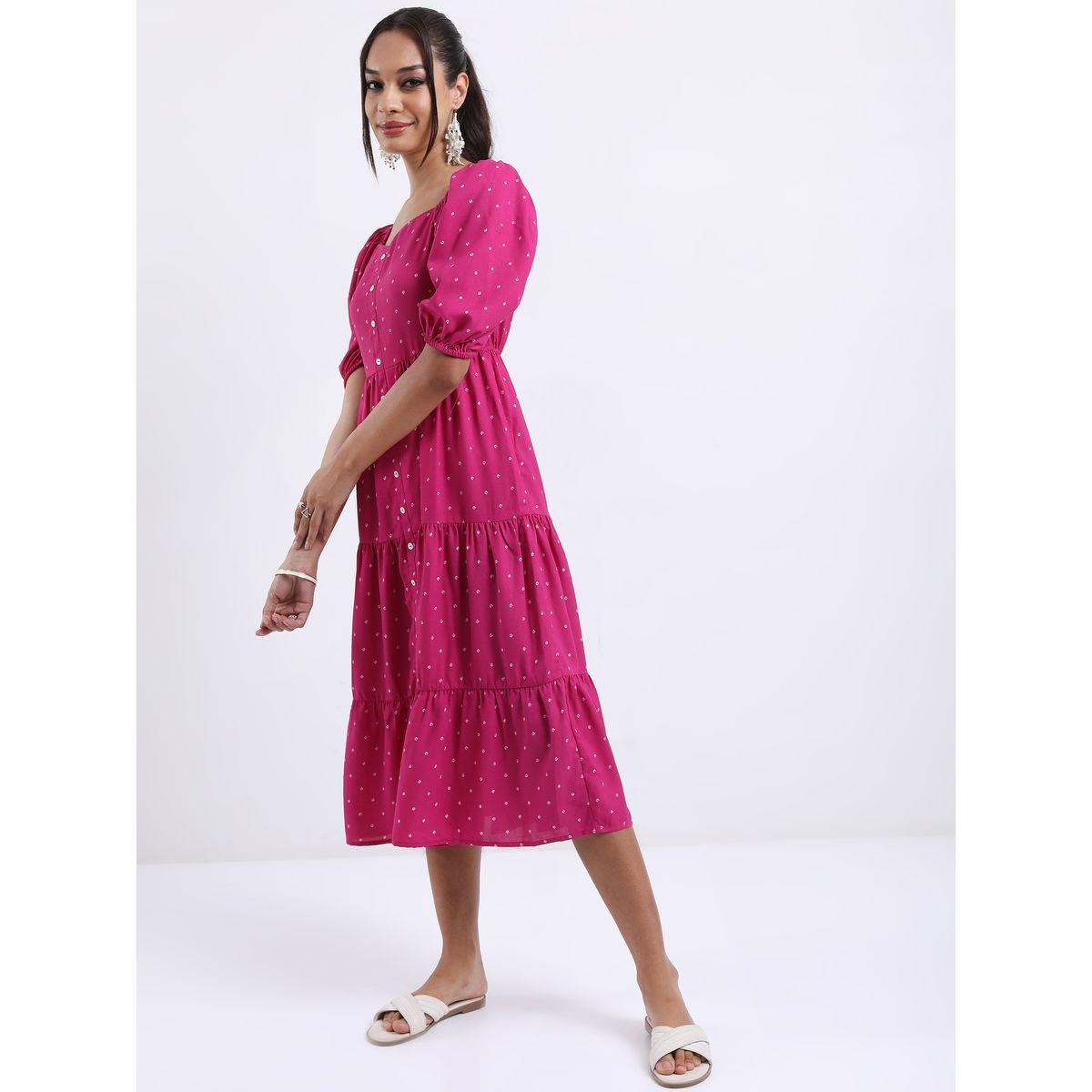 Vishudh X Styli Polka Dot Print Sweetheart Neck Tiered Midi Dress-women-clothing-dresses-image-2