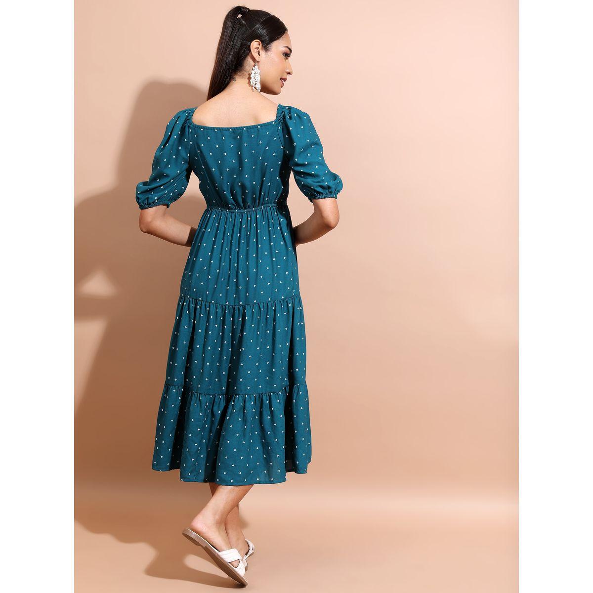 فستان ميدي بياقة على شكل قلب فيشود × ستايلي-women-clothing-dresses-image-3