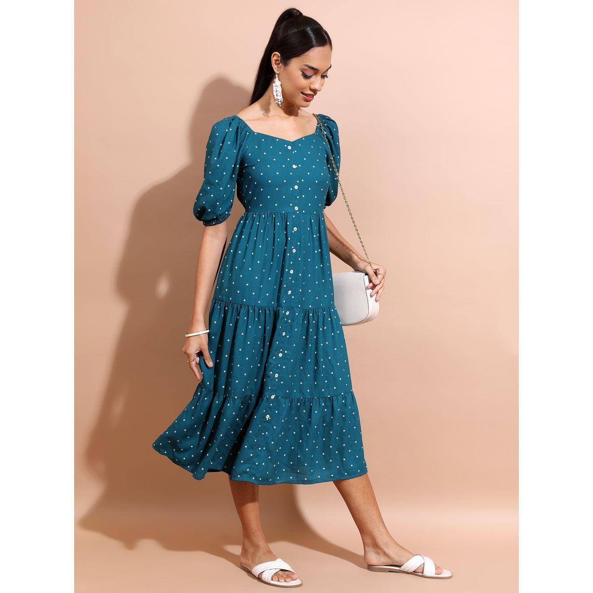 Vishudh X Styli Polka Dot Print Sweetheart Neck Tiered Midi Dress-women-clothing-dresses-image-5