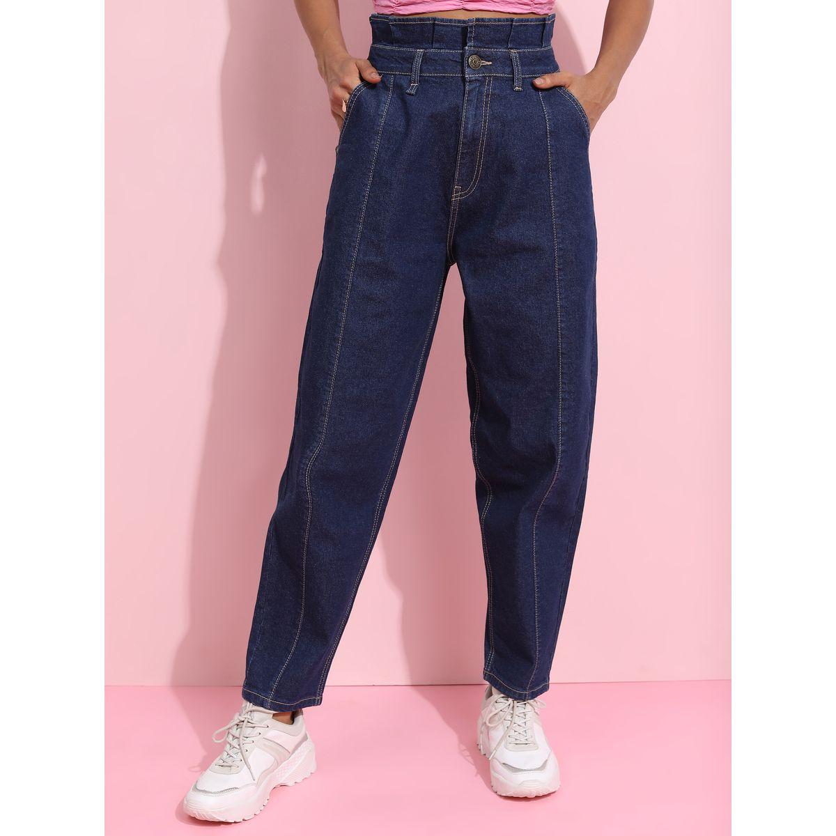 Tokyo Talkies X Styli High Rise Stitch Detail Relaxed Fit Jeans-women-clothing-bottoms-jeans-image-1