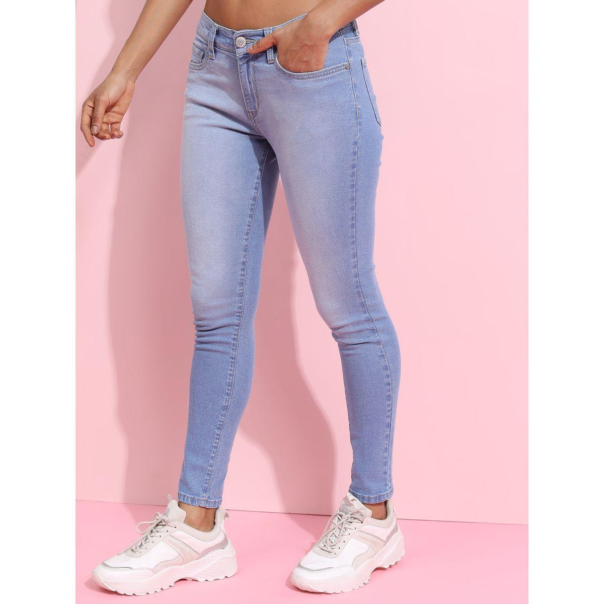 جينز بقصة ضيقة وخصر متوسط طوكيو توكيز × ستايلي-women-clothing-bottoms-jeans-image-4