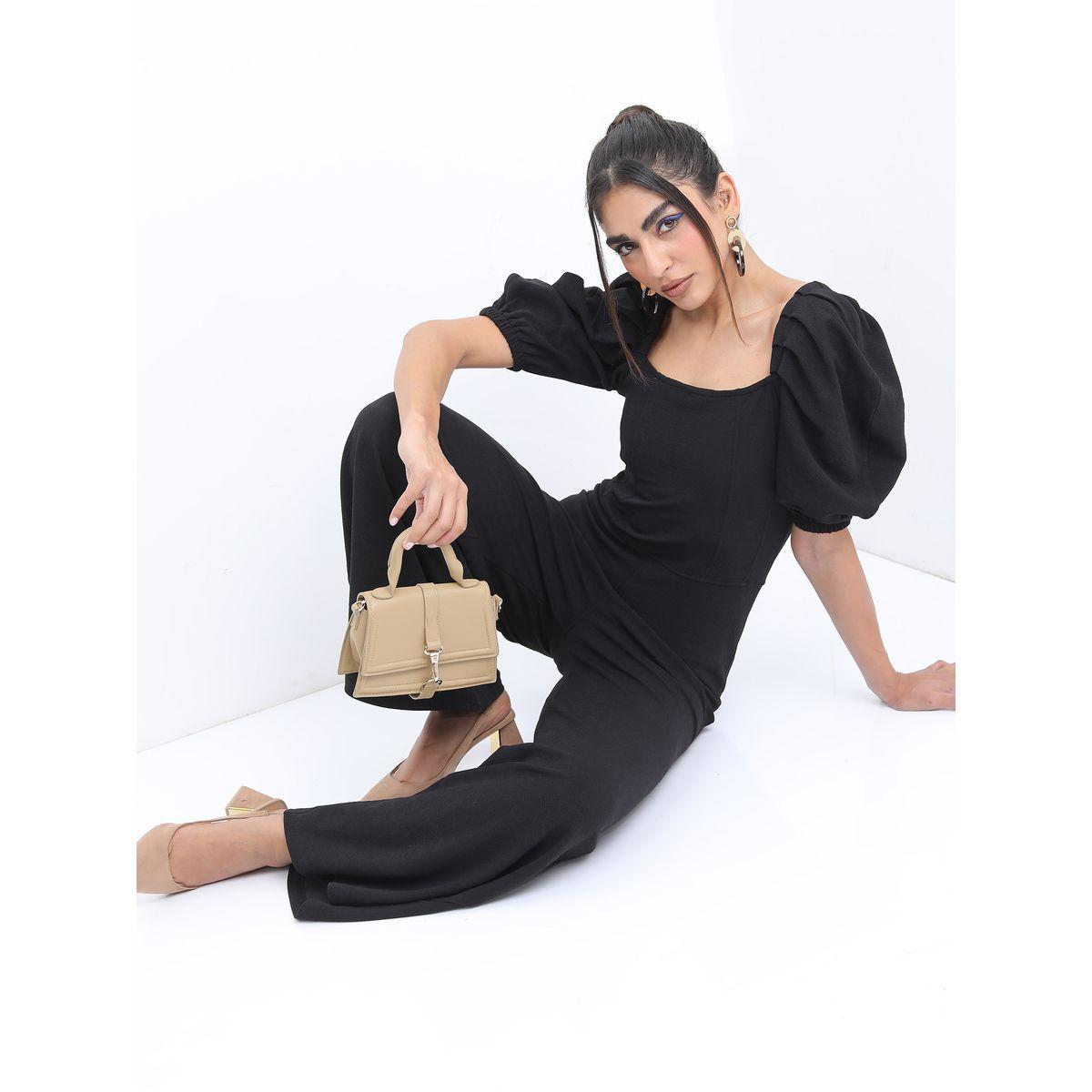 Ketch X Styli Square Neck Wide Leg Jumpsuit with Puff Sleeve-women-clothing-jumpsuits-image-1