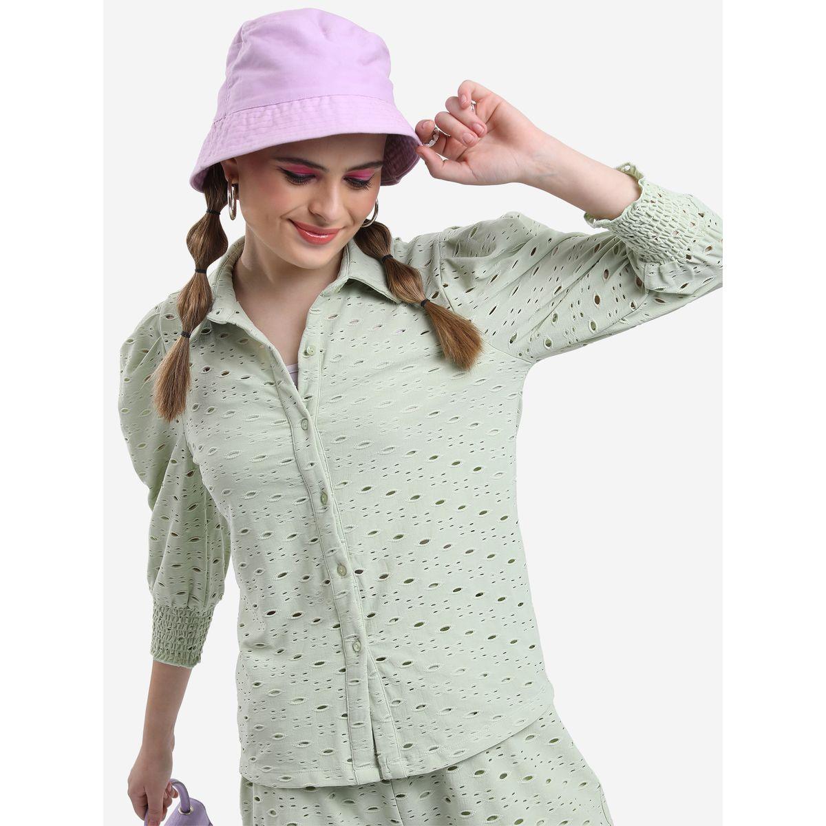 Ketch X Styli Broderie Smocked Cuff Shirt-women-clothing-shirtsandblouses-shirts-image-1