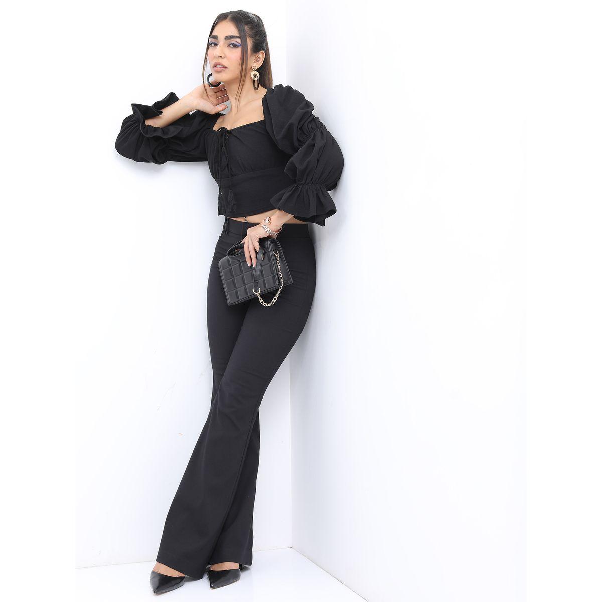 بلوزة قصيرة بياقة واسعة كيتش × ستايلي-women-clothing-shirtsandblouses-blouses-image-2