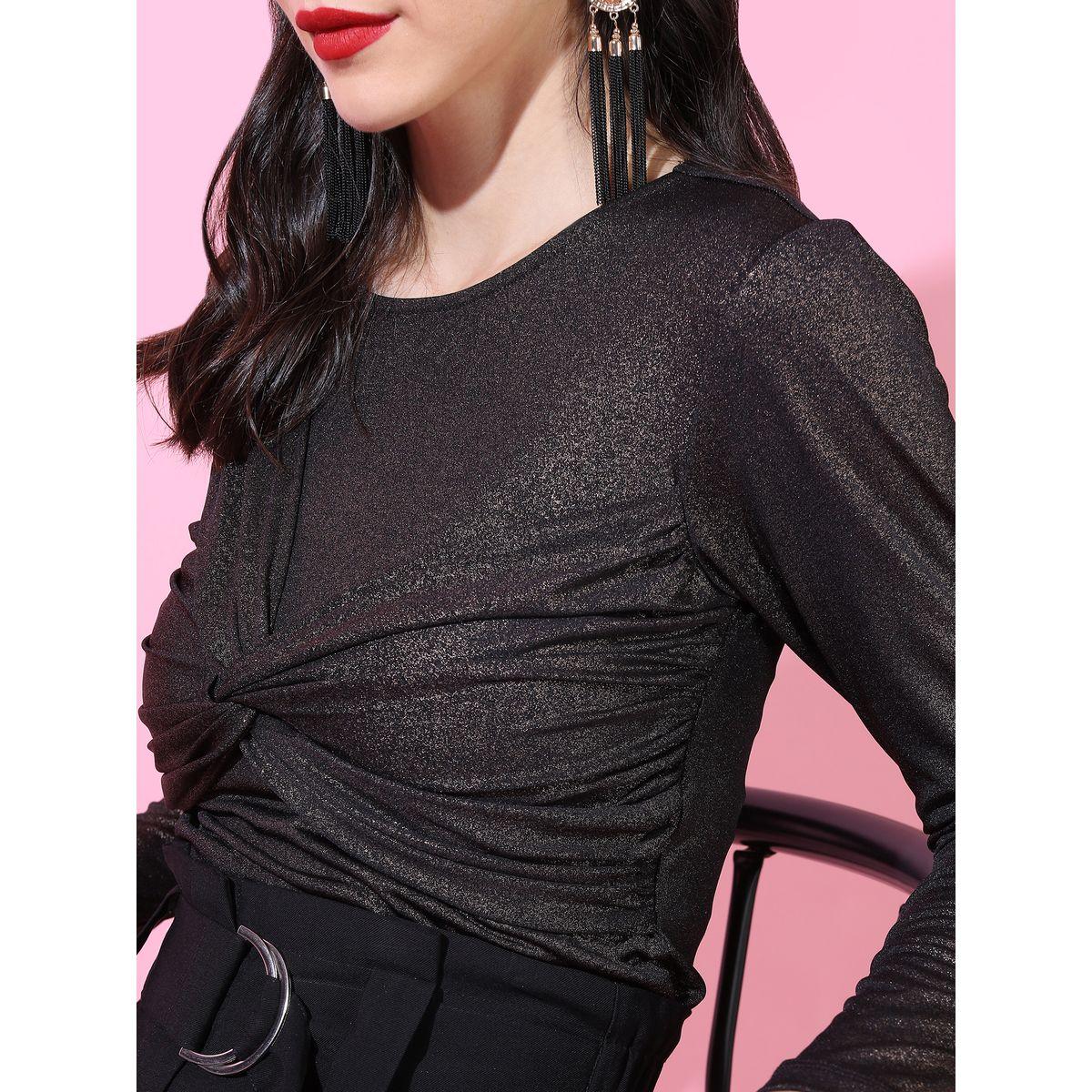 بلوزة قصيرة بتفاصيل ملفوفة طوكيو توكيز × ستايلي-women-clothing-shirtsandblouses-blouses-image-4