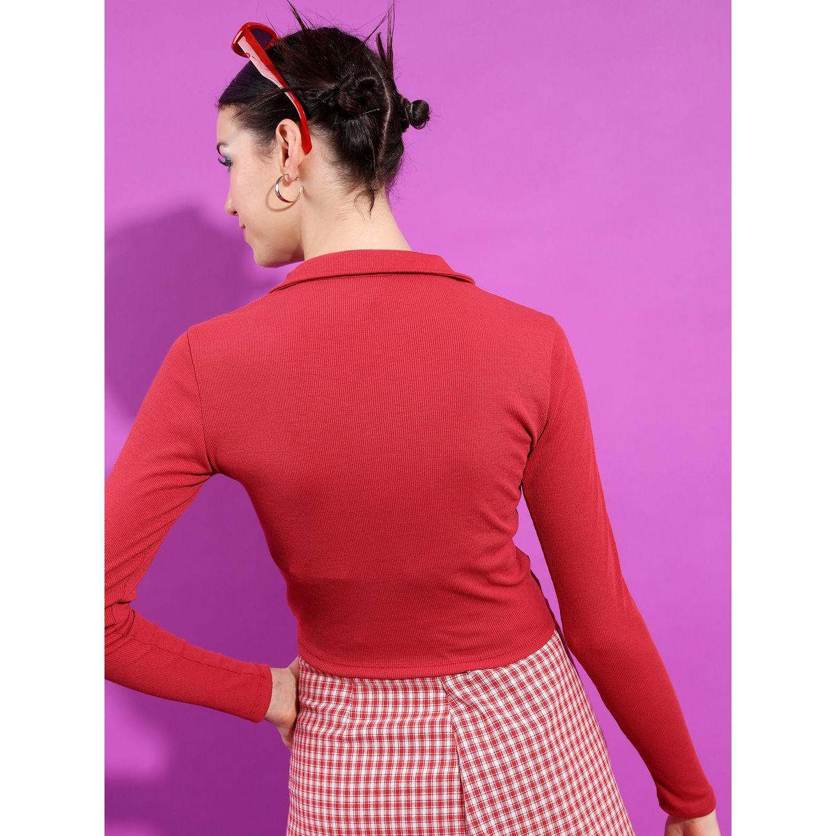 Tokyo Talkies X Styli Front Ruched Ribbed Crop Top-women-clothing-shirtsandblouses-blouses-image-3