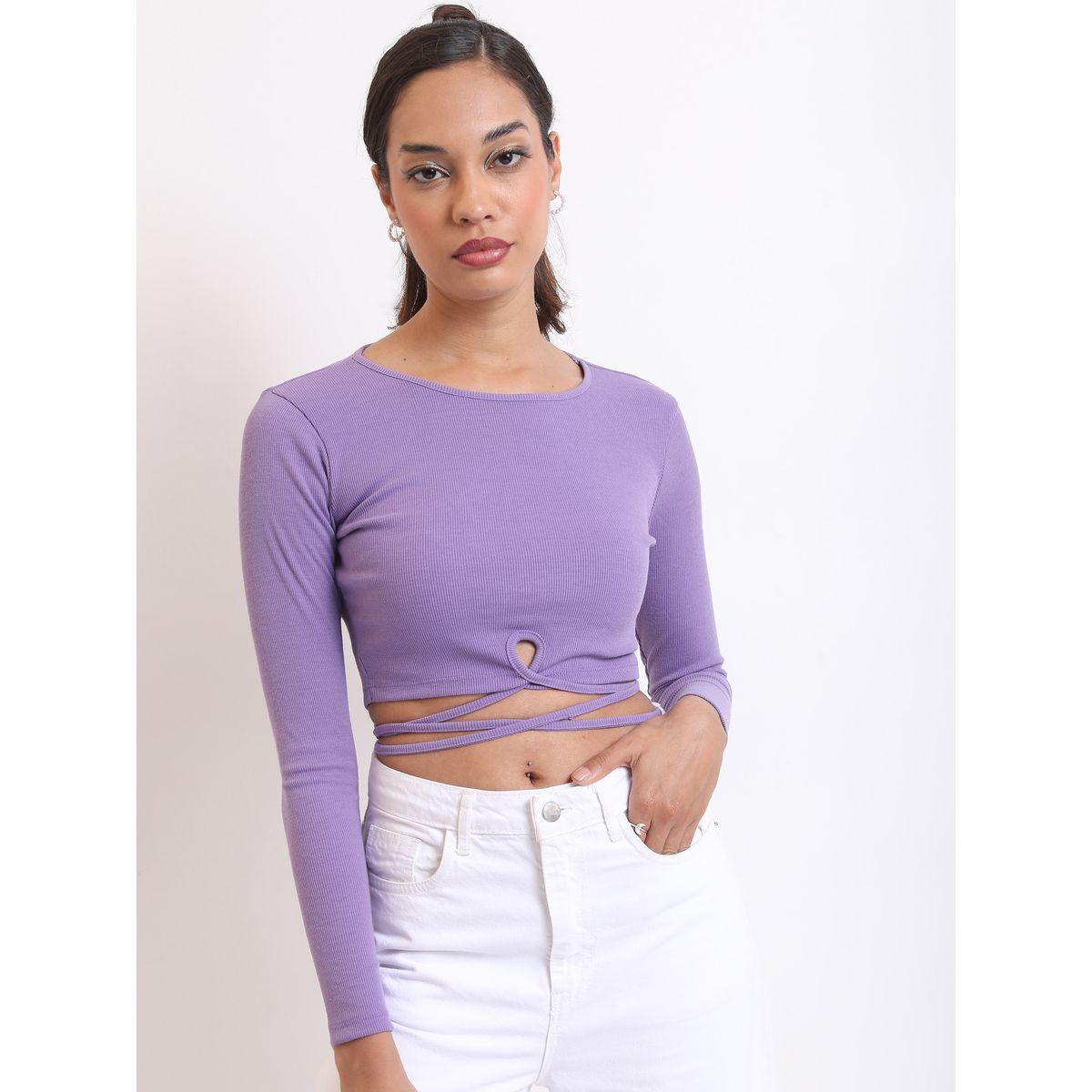 بلوزة قصيرة مضلعة بأربطة طوكيو توكيز × ستايلي-women-clothing-shirtsandblouses-blouses-image-4