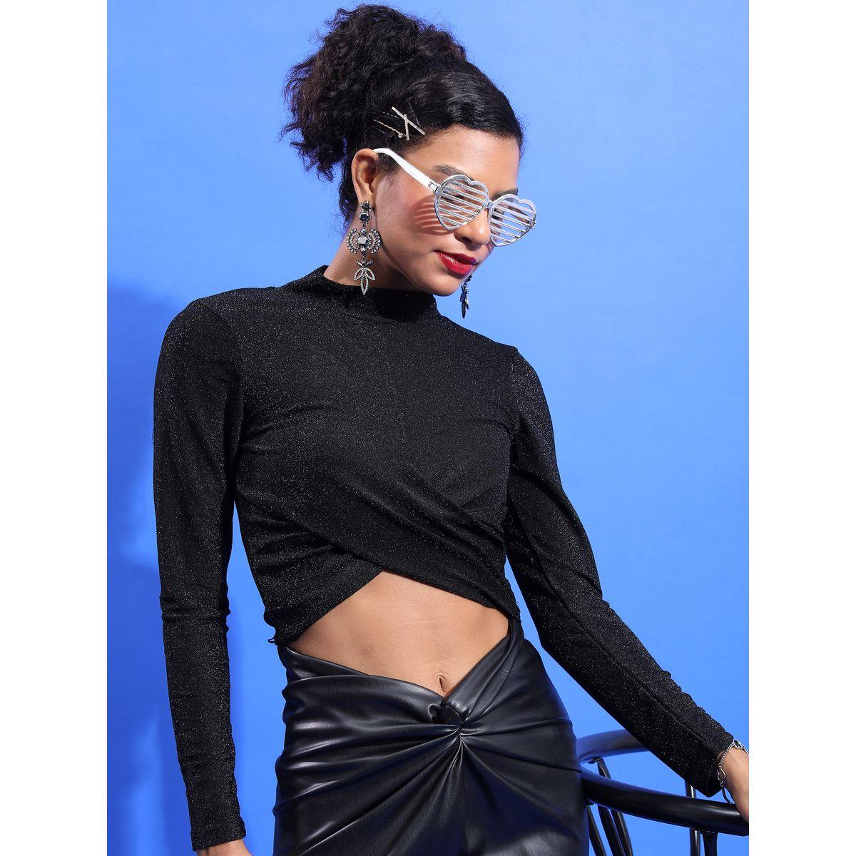 بلوزة قصيرة بياقة عالية طوكيو توكيز × ستايلي-women-clothing-shirtsandblouses-blouses-image-1