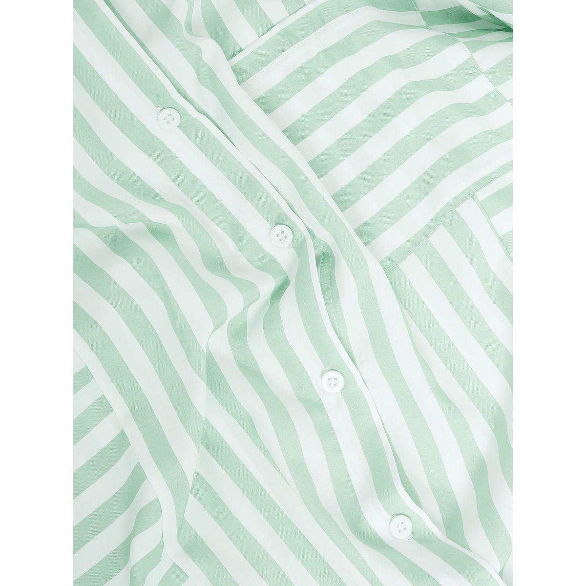 Styli Striped Longline Shirt with Patch Pocket-women-clothing-shirtsandblouses-shirts-image-6