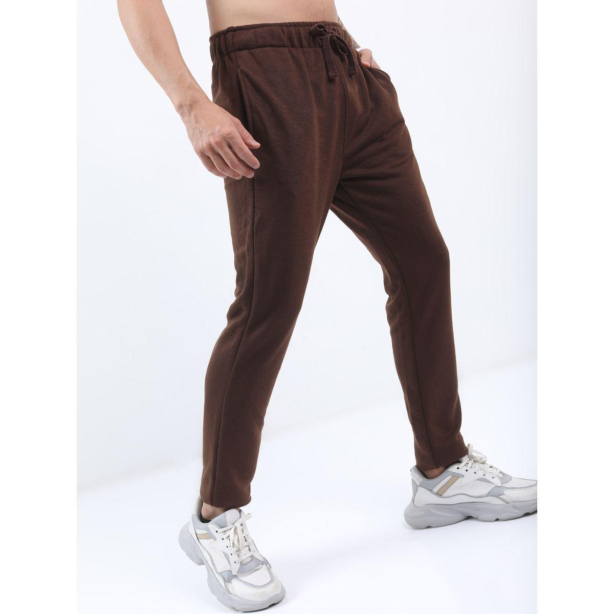 بنطال رياضي سادة برباط خصر كيتش × ستايلي-men-clothing-bottoms-joggers-image-1