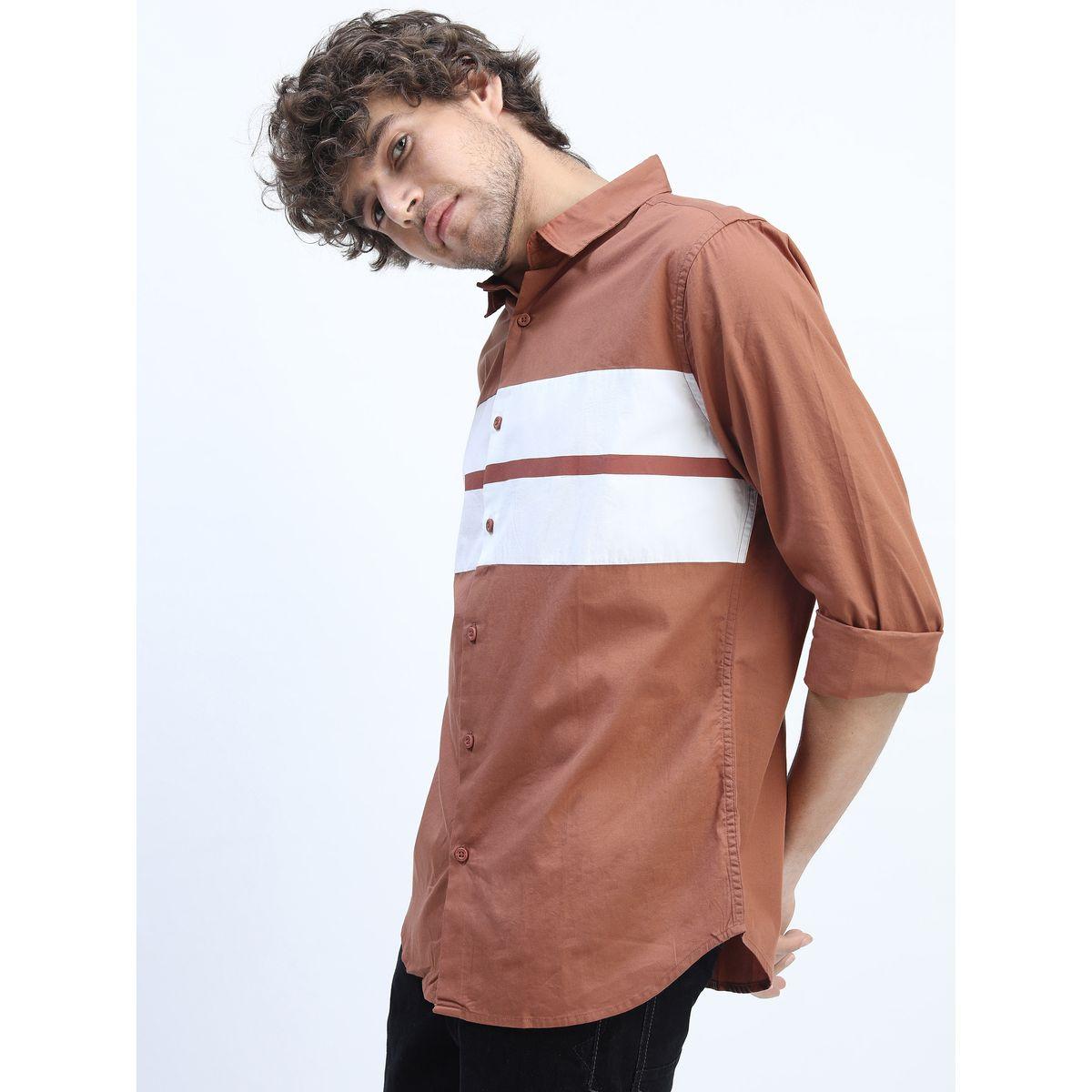 Highlander X Styli Striped Panel Slim Fit Casual Shirt-men-clothing-shirts-image-2