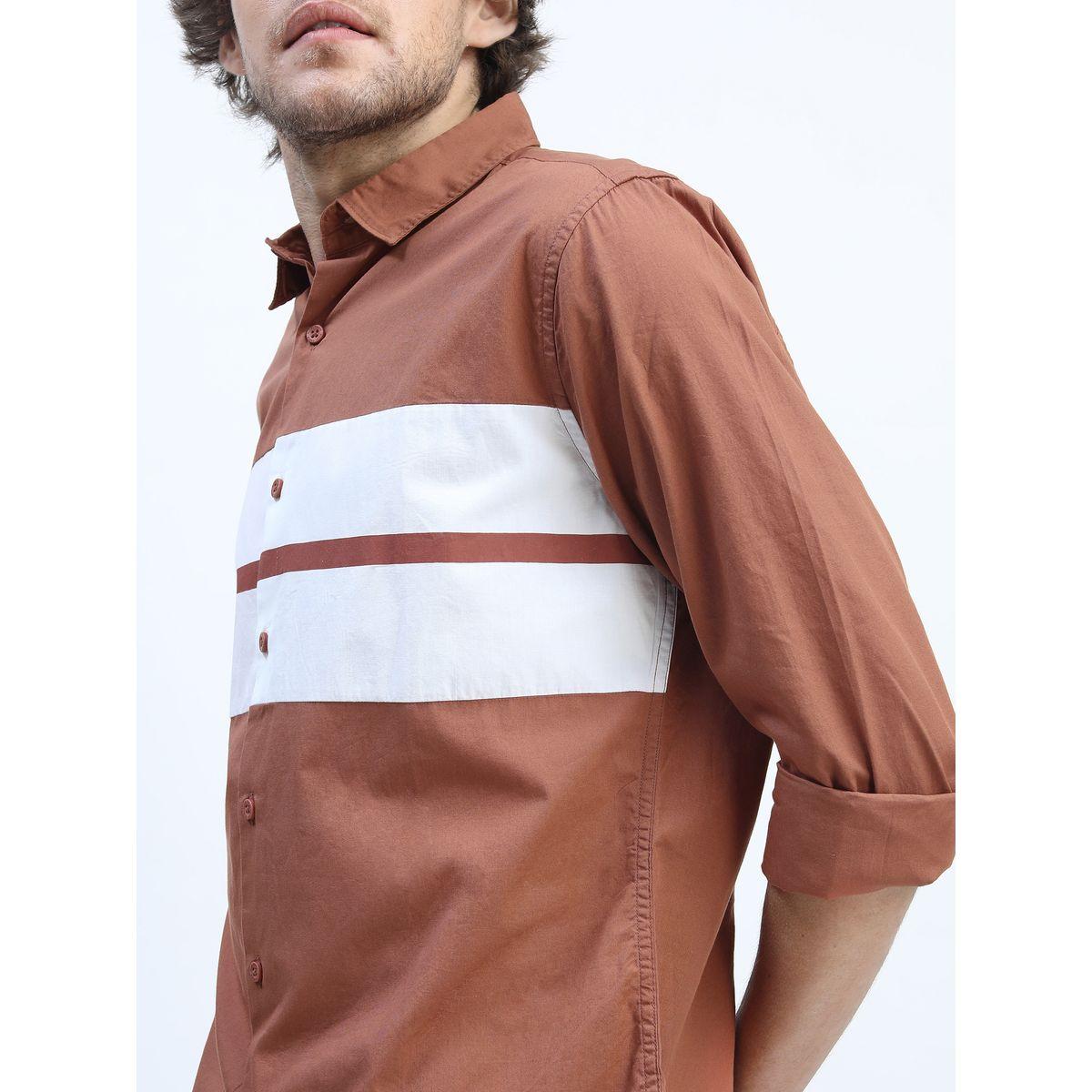 Highlander X Styli Striped Panel Slim Fit Casual Shirt-men-clothing-shirts-image-4
