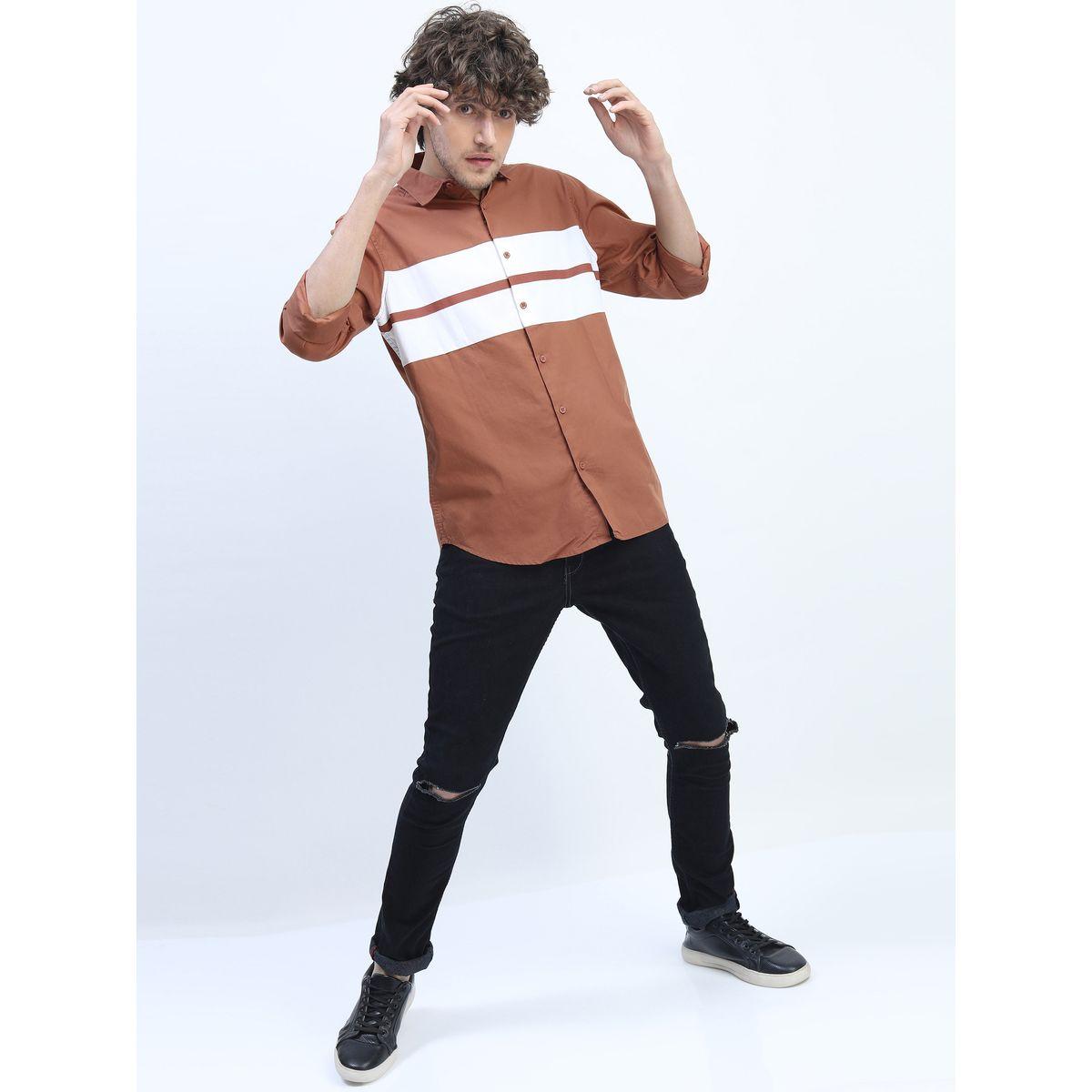 Highlander X Styli Striped Panel Slim Fit Casual Shirt-men-clothing-shirts-image-5