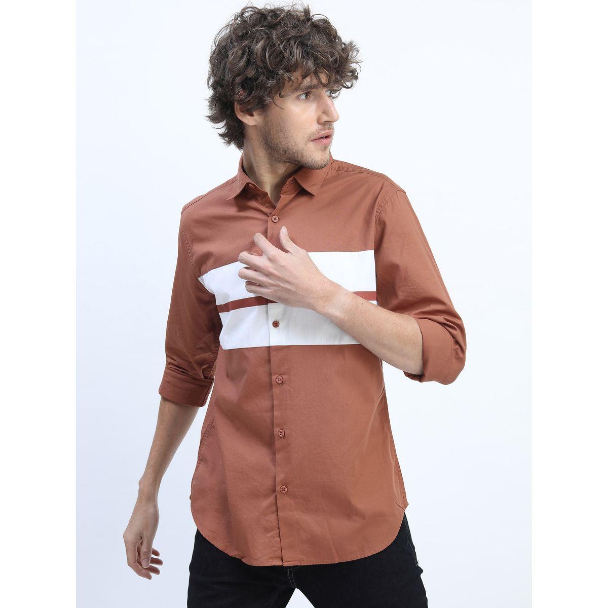 Highlander X Styli Striped Panel Slim Fit Casual Shirt-men-clothing-shirts-image-7