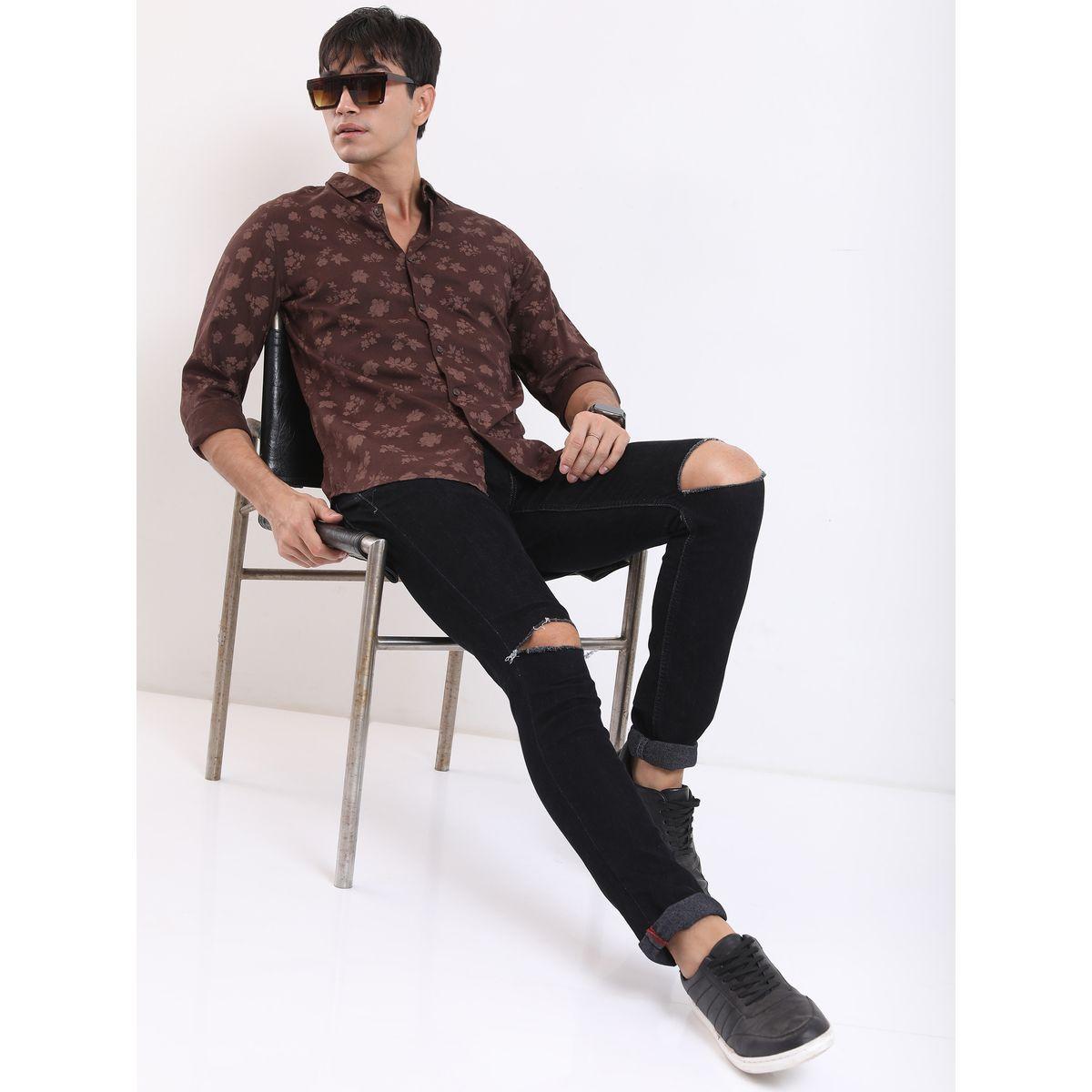 قميص كاجوال بقصة سليم فت هايلاندر × ستايلي-men-clothing-shirts-image-2